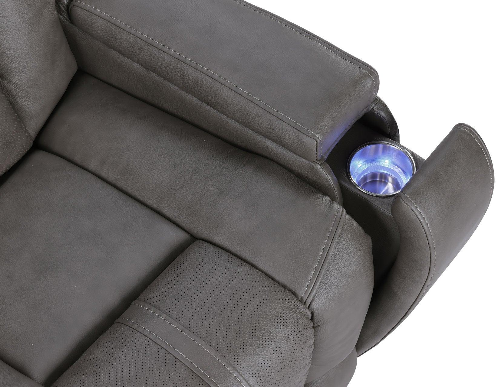 Daniel 3-Piece Triple Power Leather Manual Reclining Set - Image 35