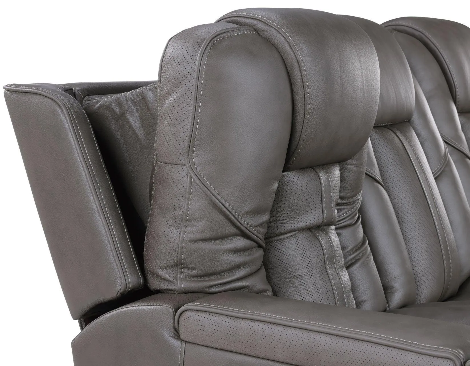 Daniel Triple Power Home Theater Leather Recliner with Built-in Speakers - Image 10