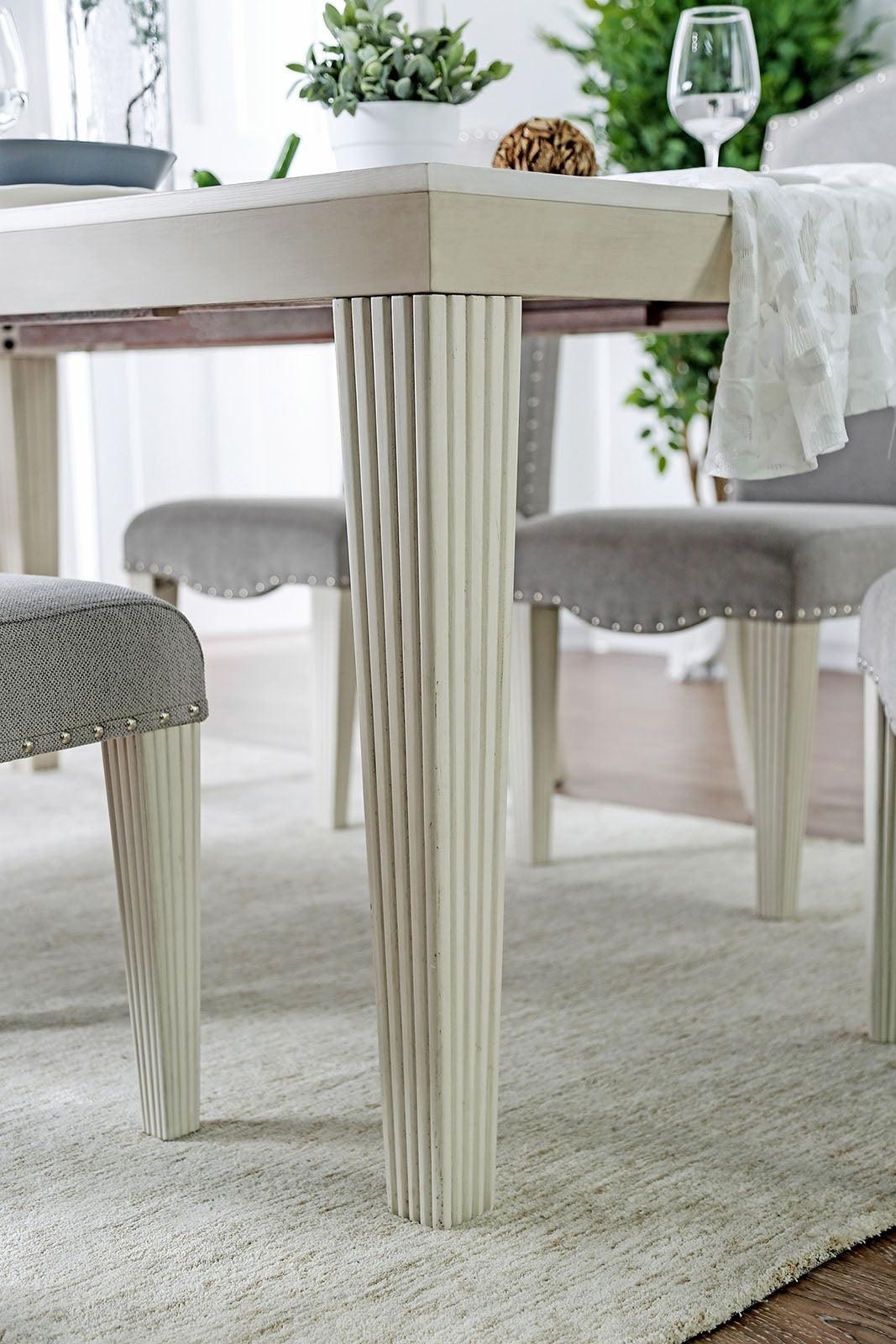 Daniella Antique White/Gray Dining Table - Image 4