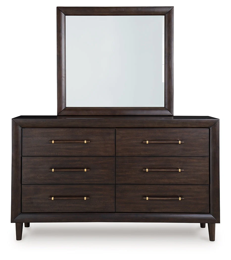 Dantenton Merlot Dresser and Mirror - Image 3