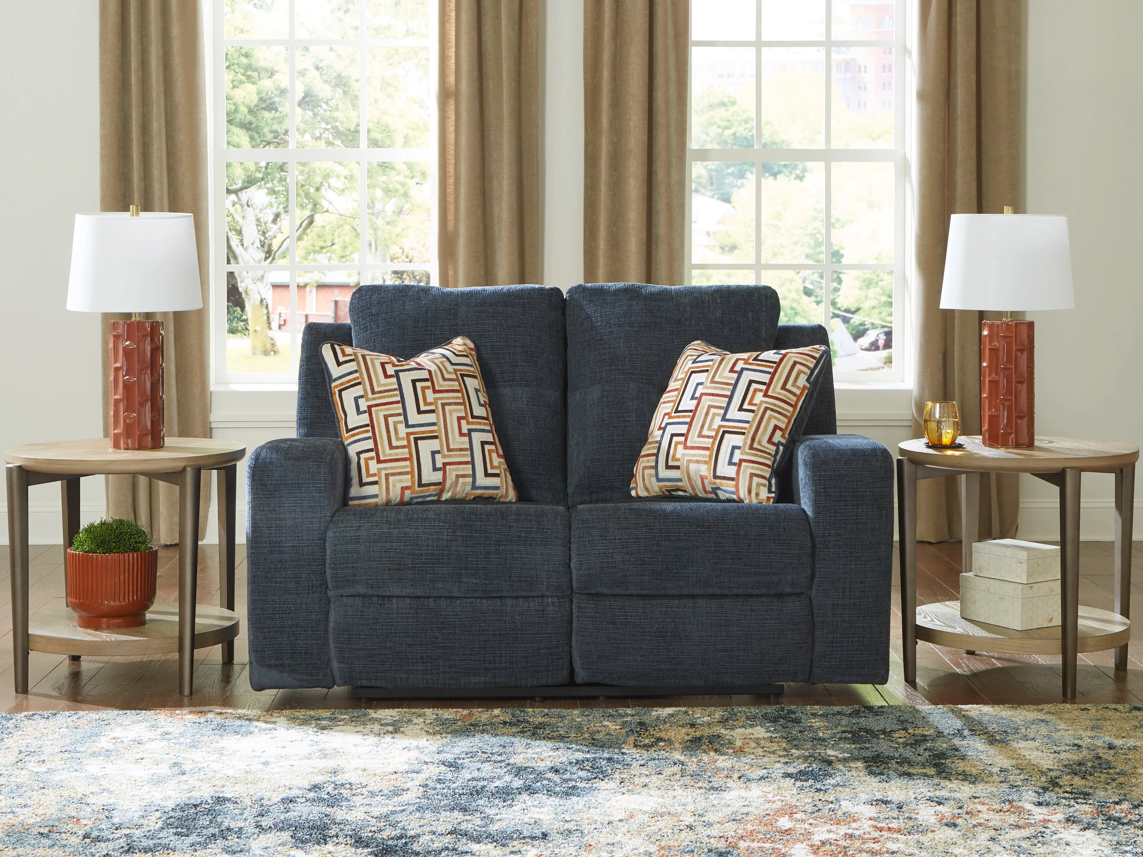 Danum Ink Manual Reclining Loveseat