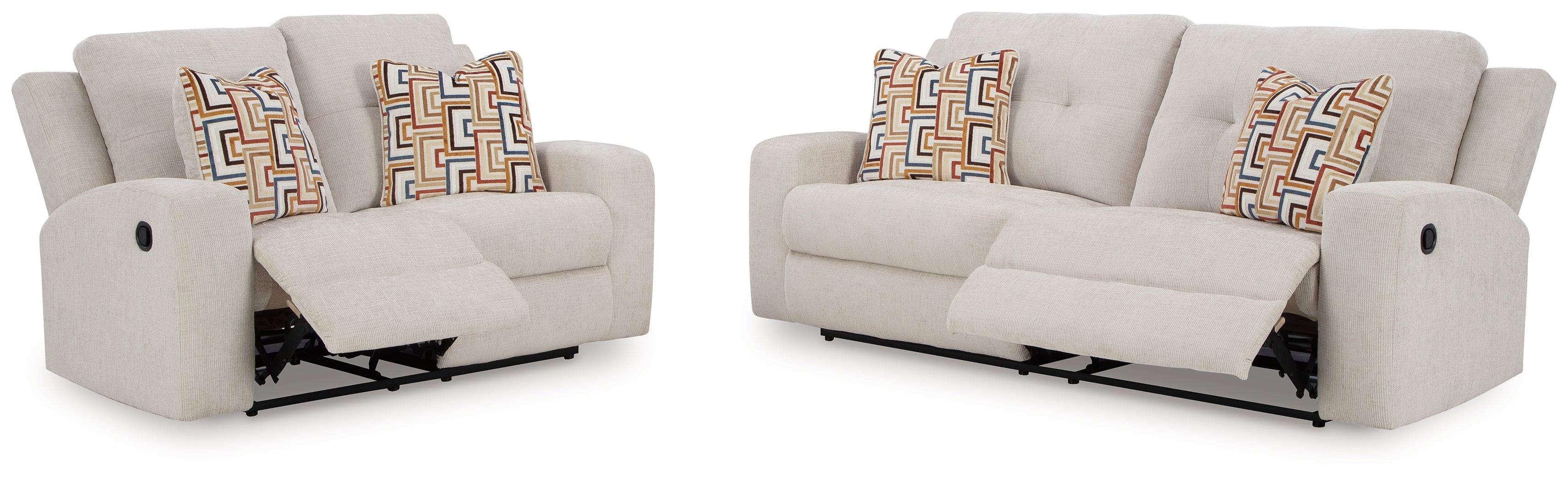 Danum Stone Manual Reclining Sofa and Loveseat - Image 3