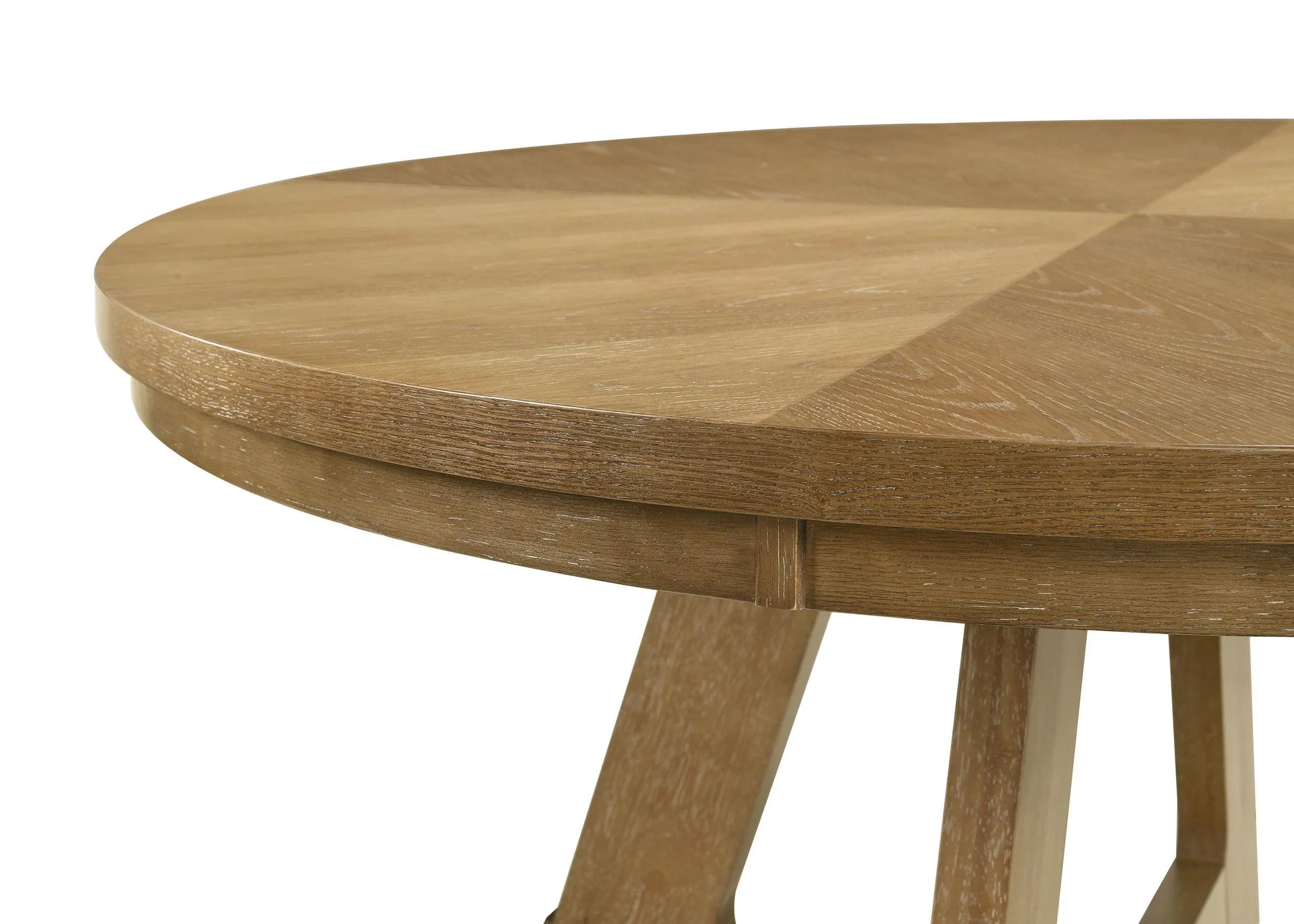 Danvers Brown Oak Round 54-inch Wood Dining Table - Image 4