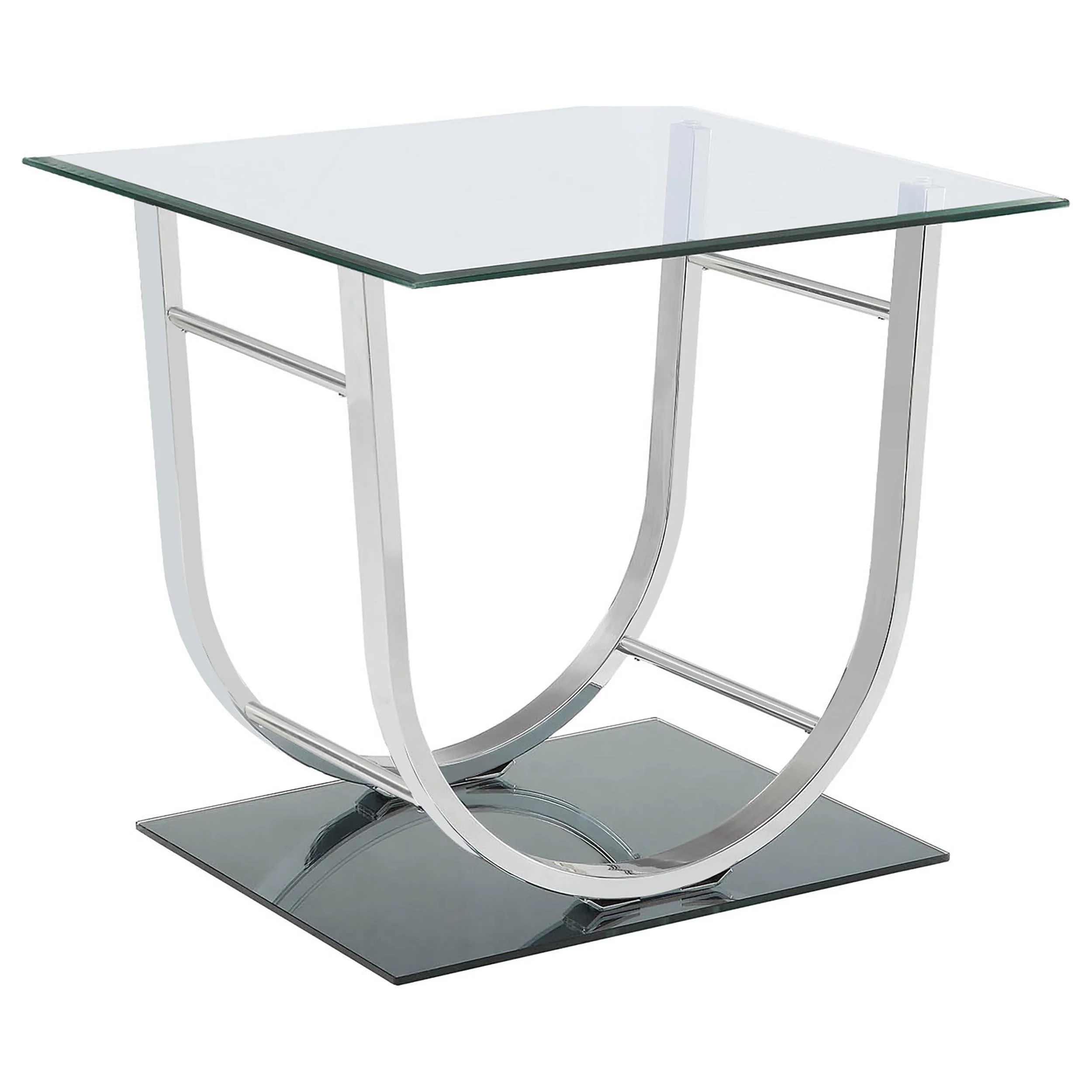 Danville Chrome 2-Piece Glass Top Coffee and End Table Set - Image 3