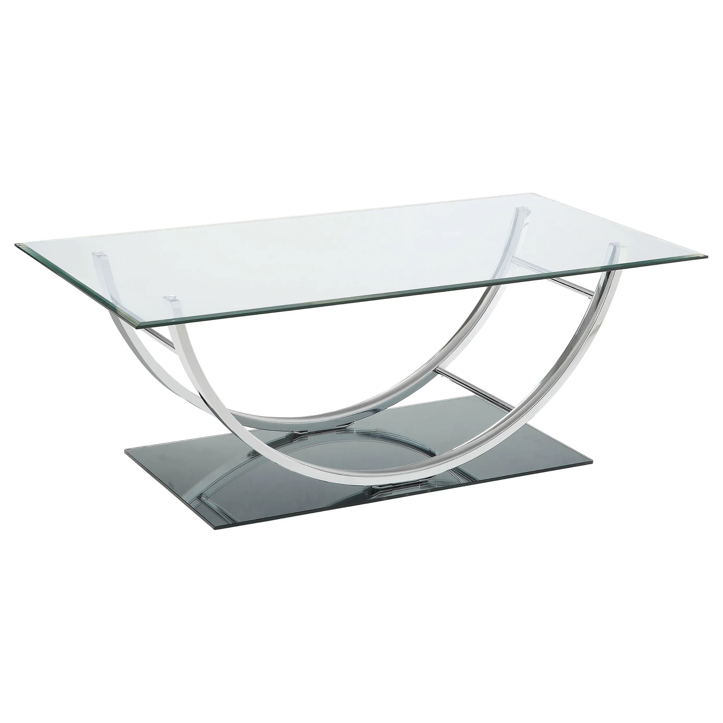 Danville Chrome 3-Piece Glass Top Coffee and End Table Set - Image 6