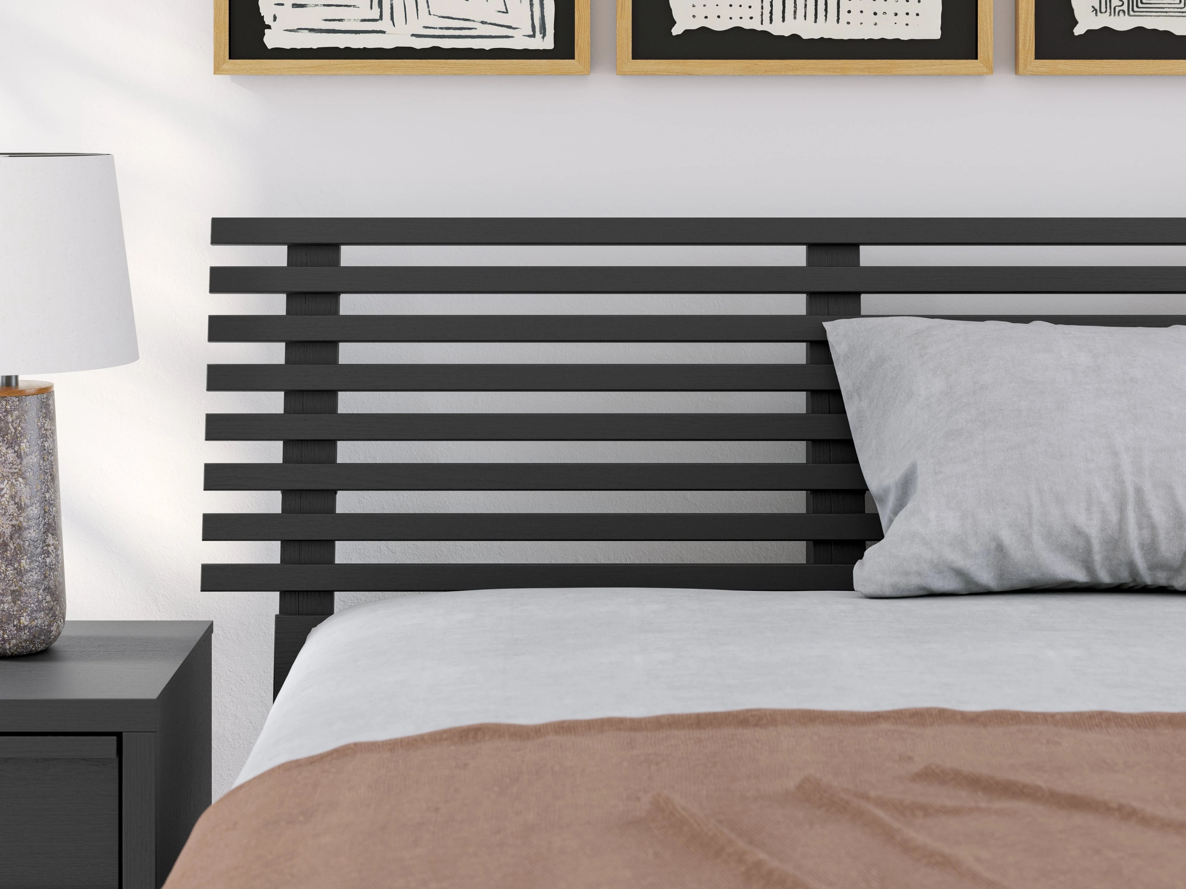 Danziar Black Full Slat Platform Bed - Image 3