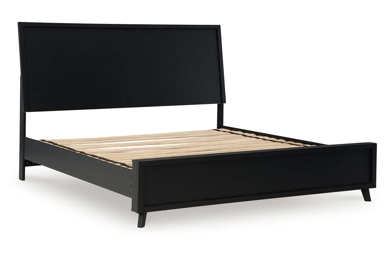 Danziar Black King Framed Platform Bed - Image 2