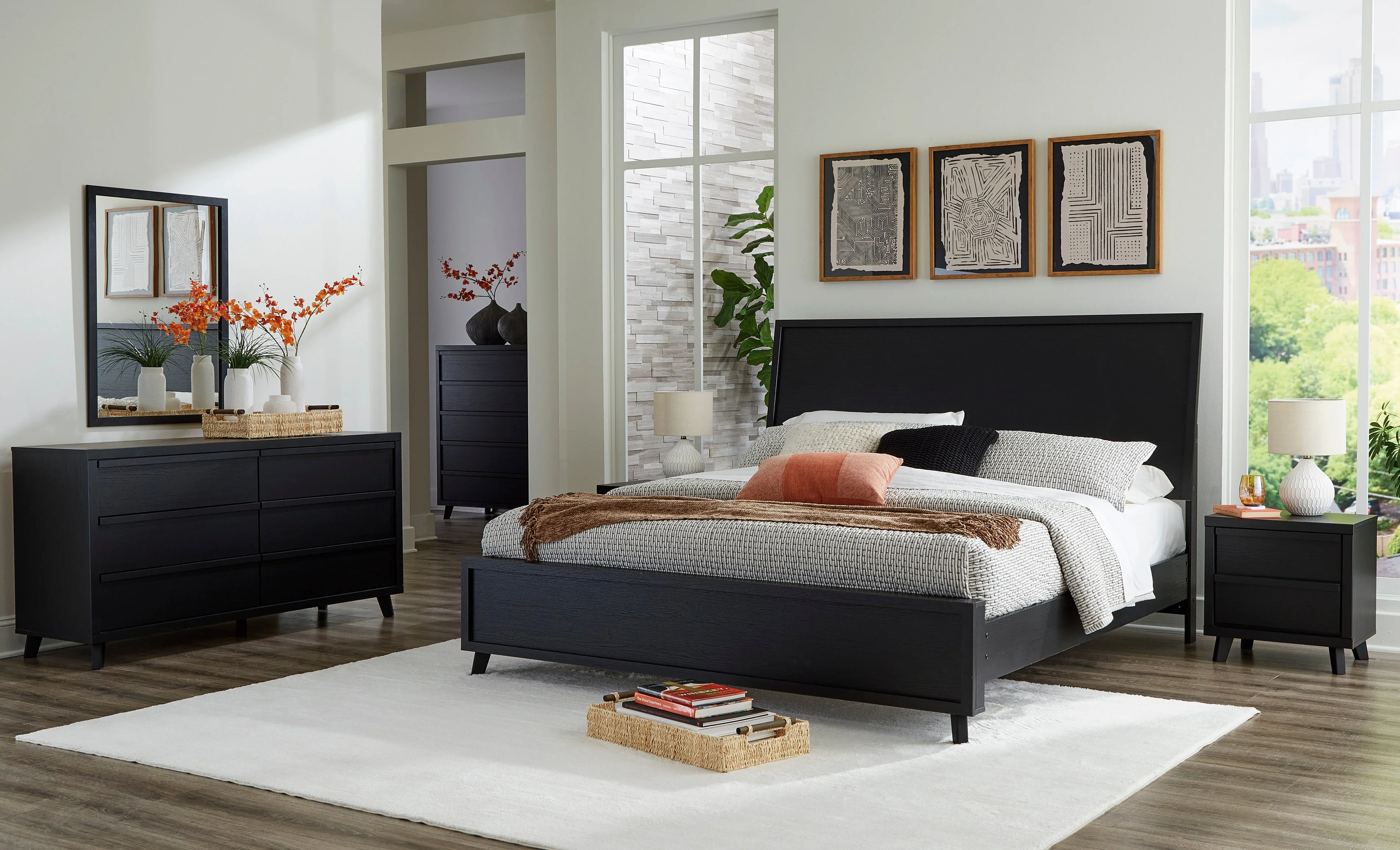 Danziar Black Platform Framed Bedroom Set - Image 5