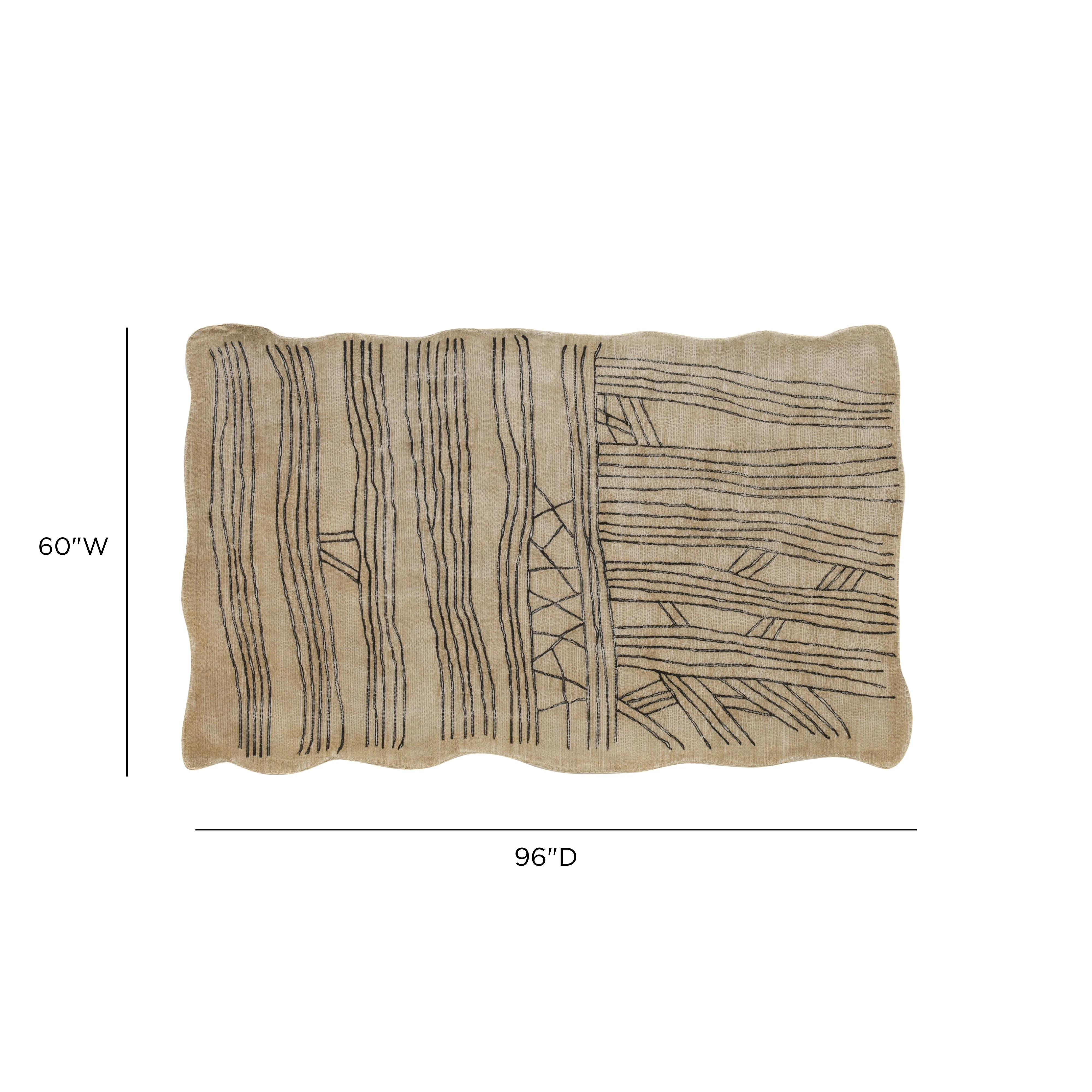 Daphne Natural Hand Tufted Wool Area Rug 5'X8' - Image 5
