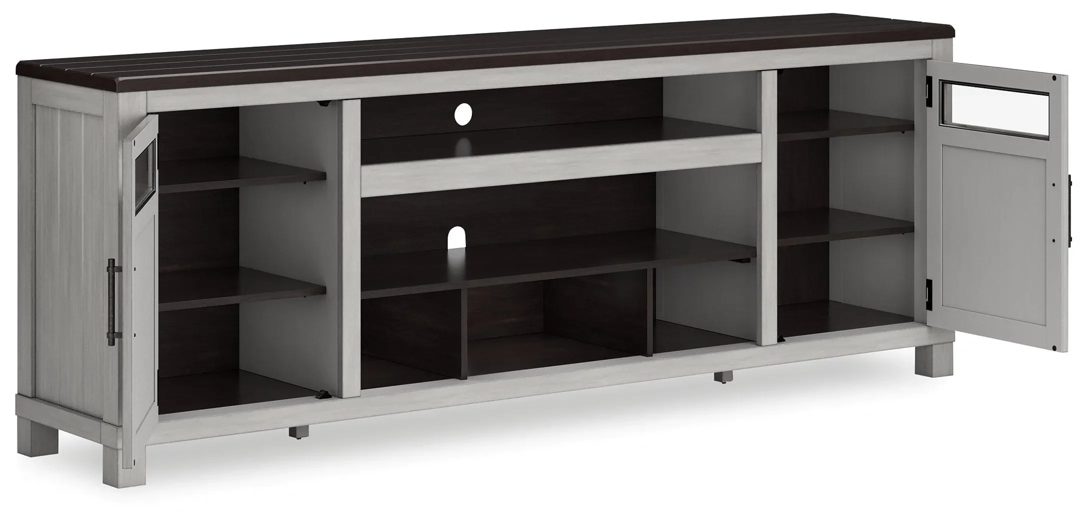 Darborn Gray/Brown 88" TV Stand - Image 3
