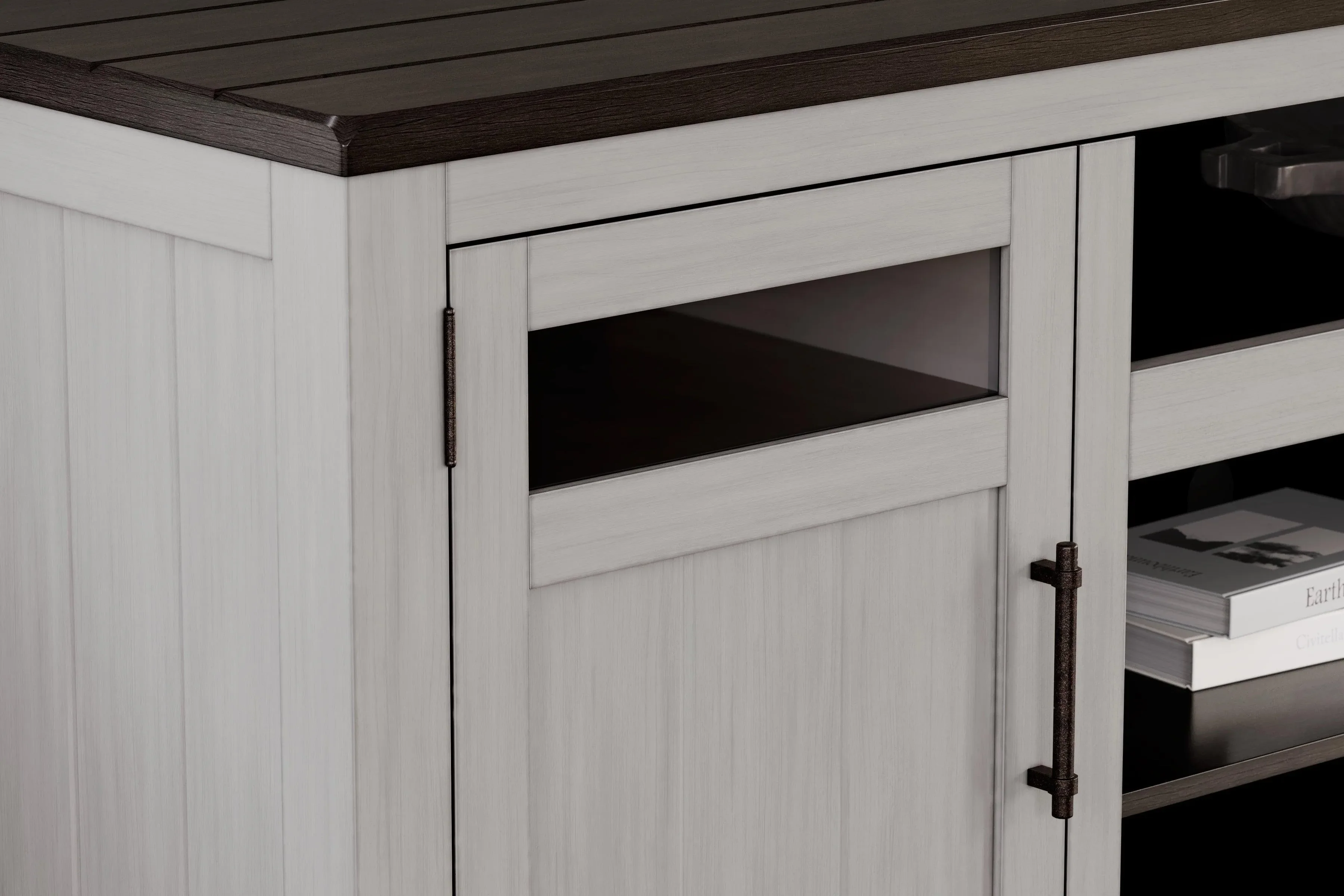 Darborn Gray/Brown 88" TV Stand - Image 9