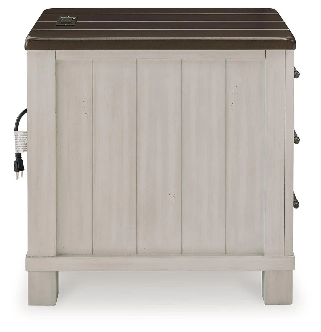 Darborn Gray/Brown Chairside End Table - Image 4