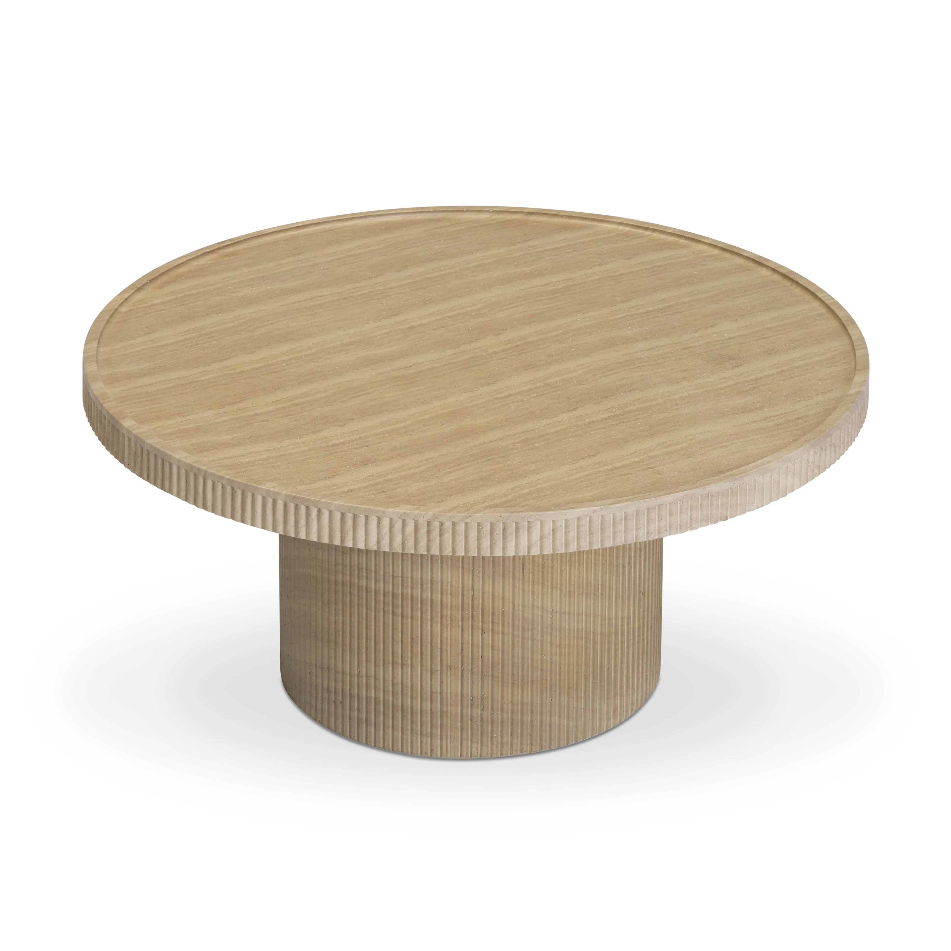Darcy 36" Concrete Indoor / Outdoor Round Coffee Table - Image 2