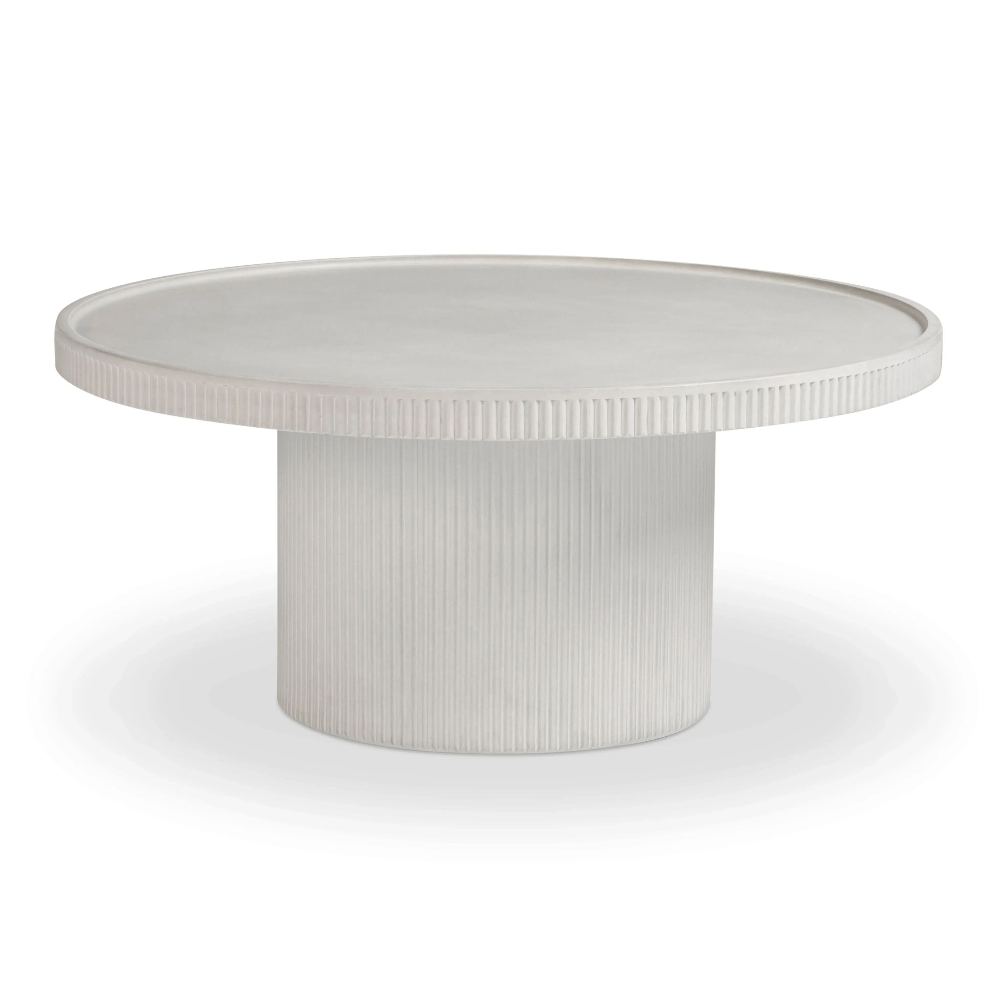 Darcy 36" Concrete Indoor / Outdoor Round Coffee Table - Image 7