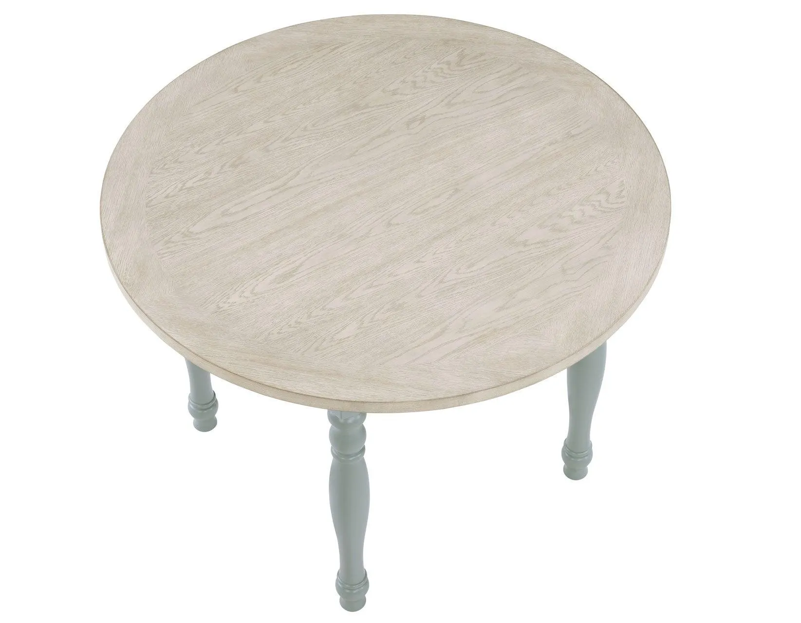 Darcy 42″ Round Dining Table, Mint Green and Natural Finish - Image 6