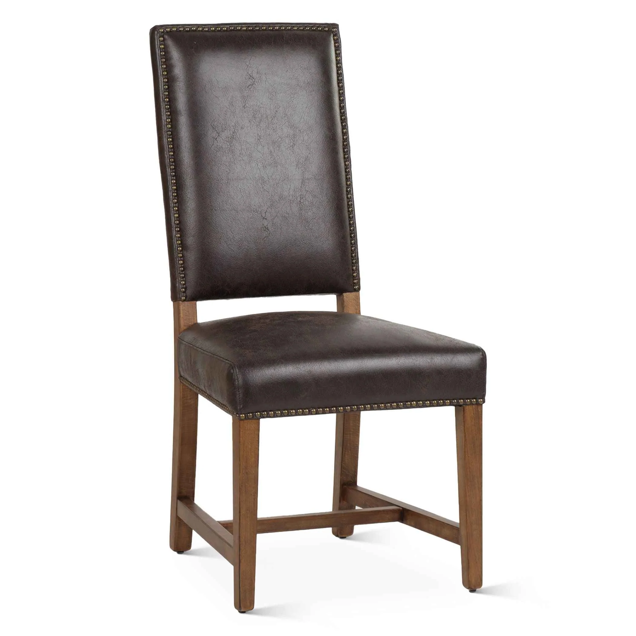 Darcy Dining Chair in Dark Brown with Earth Legs, Set of 2