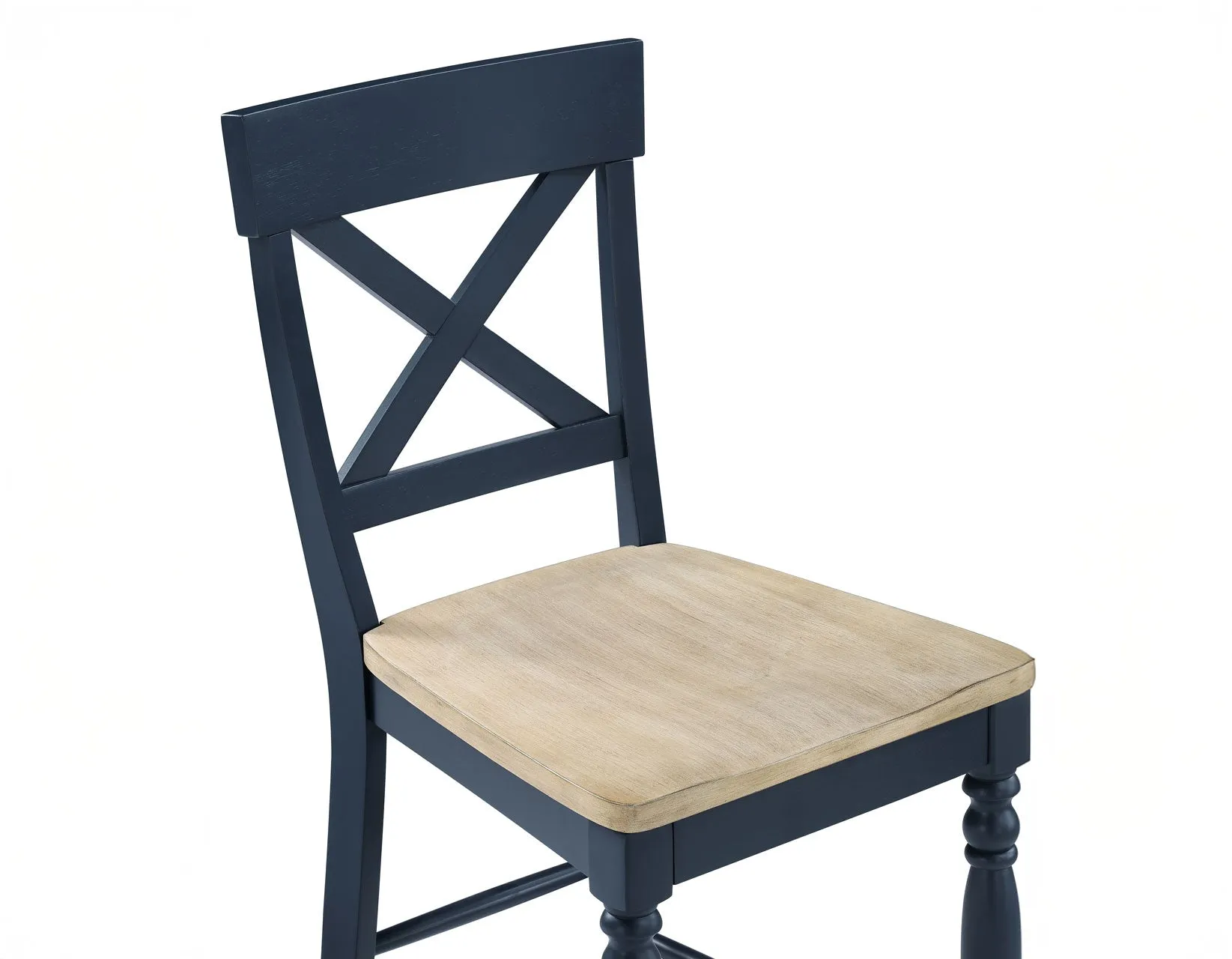 Darcy Midnight Blue/Natural Counter Height Dining Set with 18-inch Leaf - Image 17