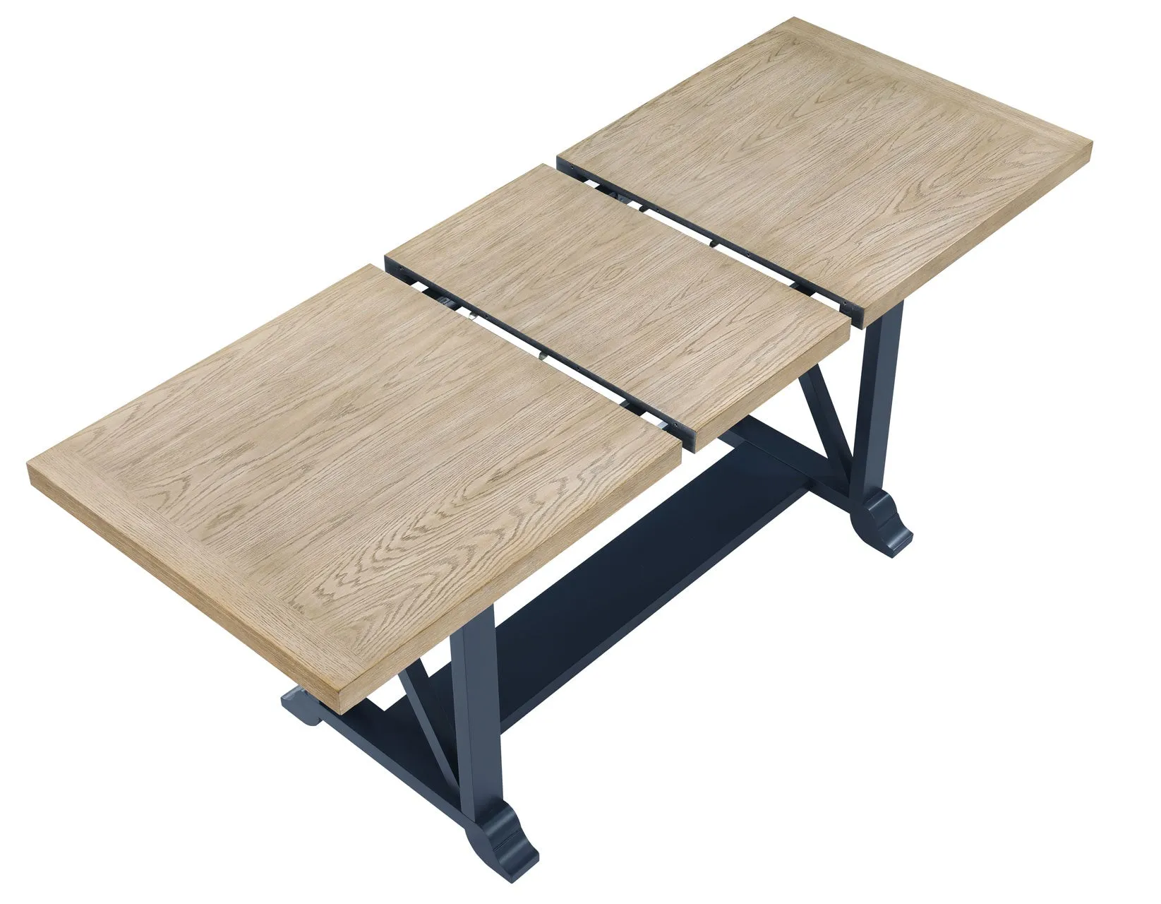 Darcy Midnight Blue/Natural Counter Height Dining Set with 18-inch Leaf - Image 9