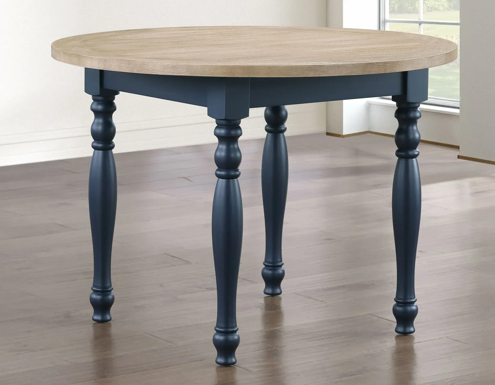 Darcy Midnight Blue/Natural Round Dining Room Set - Image 3