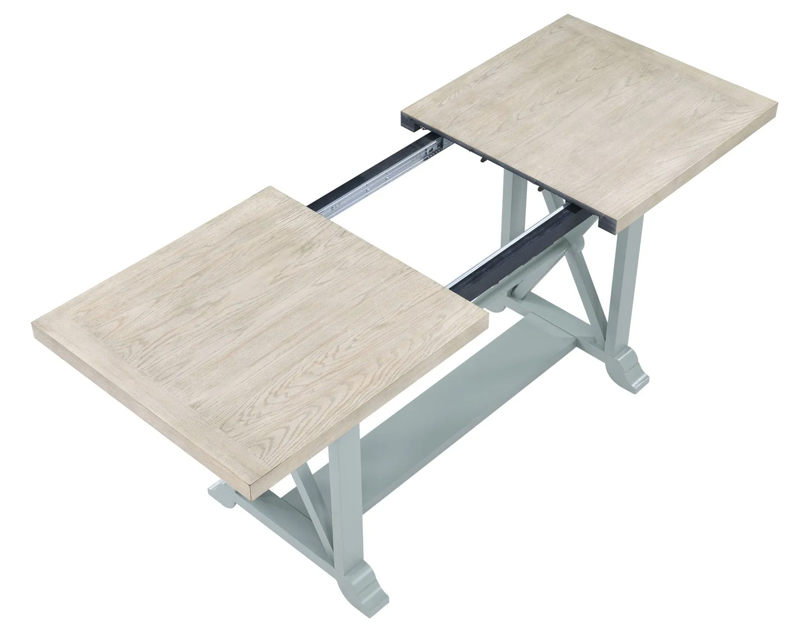 Darcy Mint Green/Natural Counter Height Dining Set with 18-inch Leaf - Image 10
