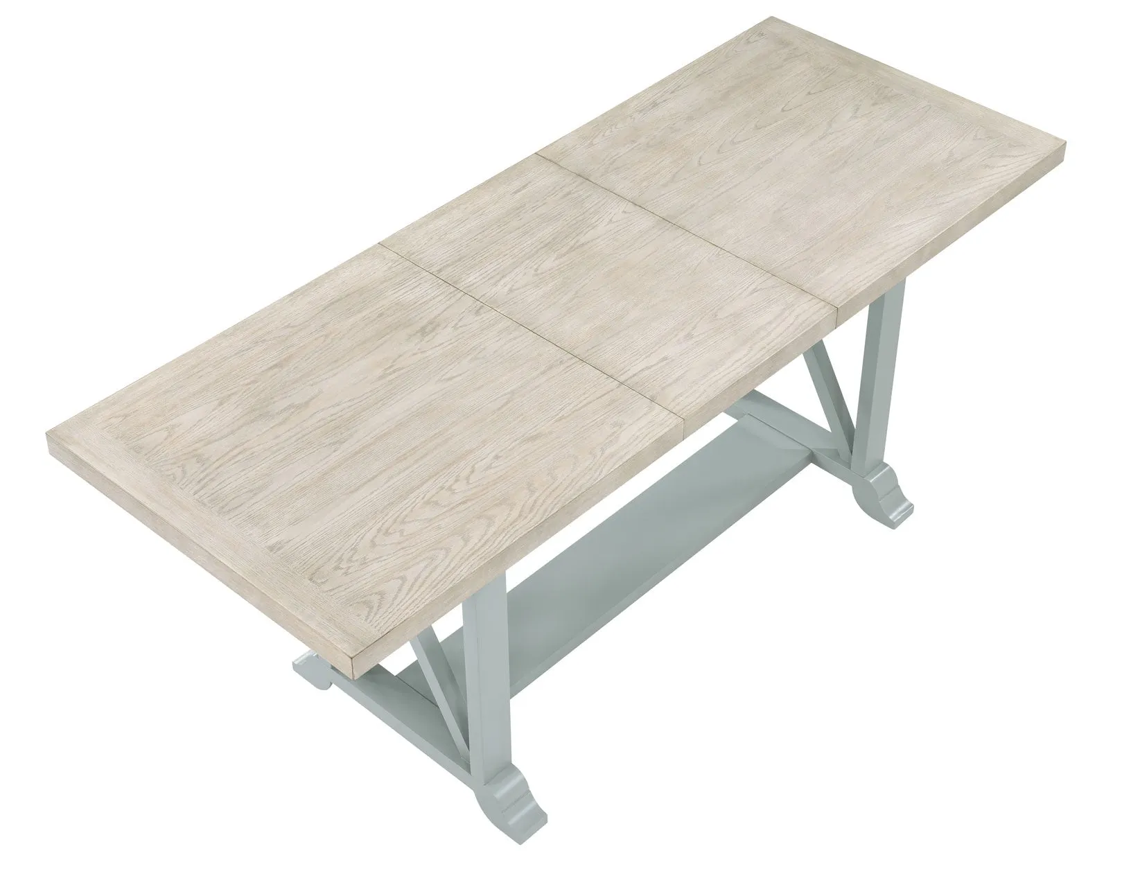 Darcy Mint Green/Natural Counter Height Dining Set with 18-inch Leaf - Image 11