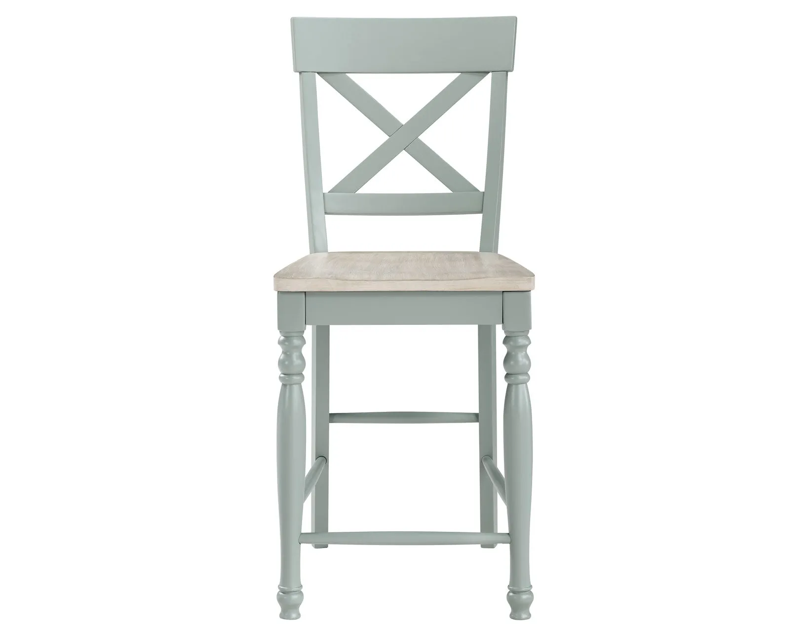 Darcy Mint Green/Natural Counter Height Dining Set with 18-inch Leaf - Image 12