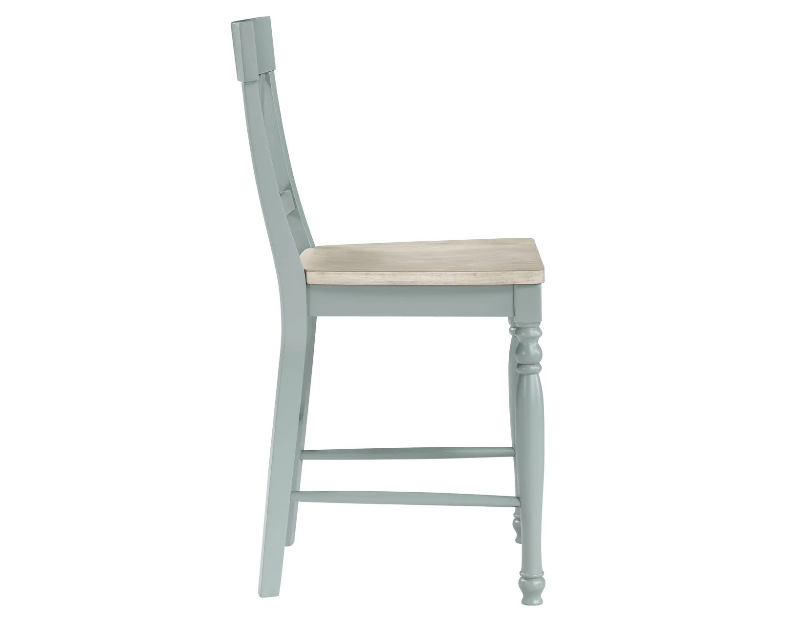 Darcy Mint Green/Natural Counter Height Dining Set with 18-inch Leaf - Image 14