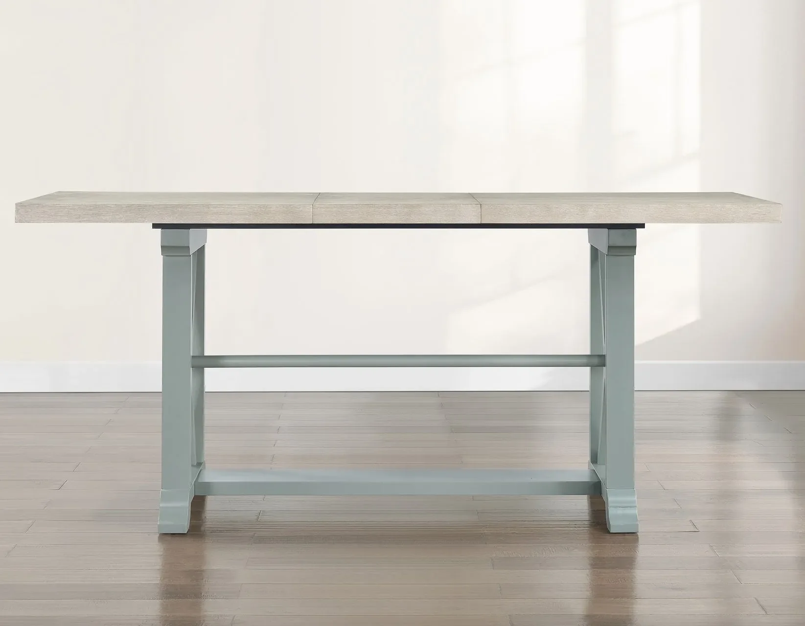 Darcy Mint Green/Natural Counter Height Dining Set with 18-inch Leaf - Image 5
