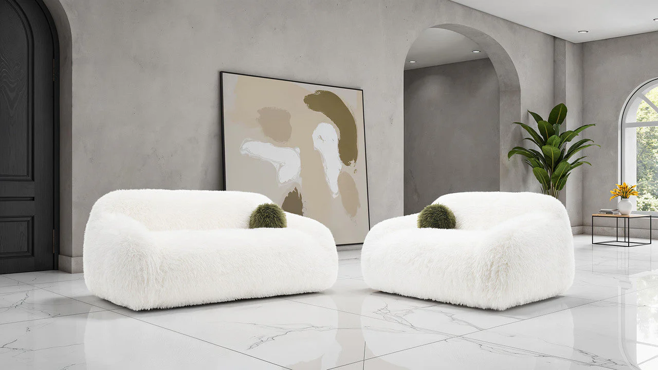 Darwen White Sofa - Image 2