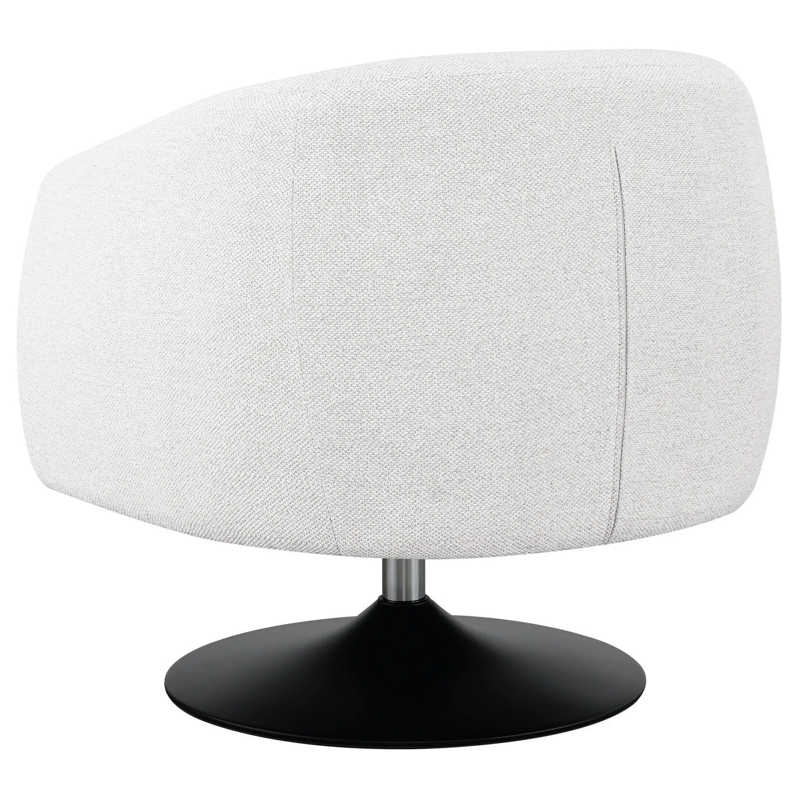 Dave Beige/Matte Black Upholstered Swivel Accent Chair - Image 6