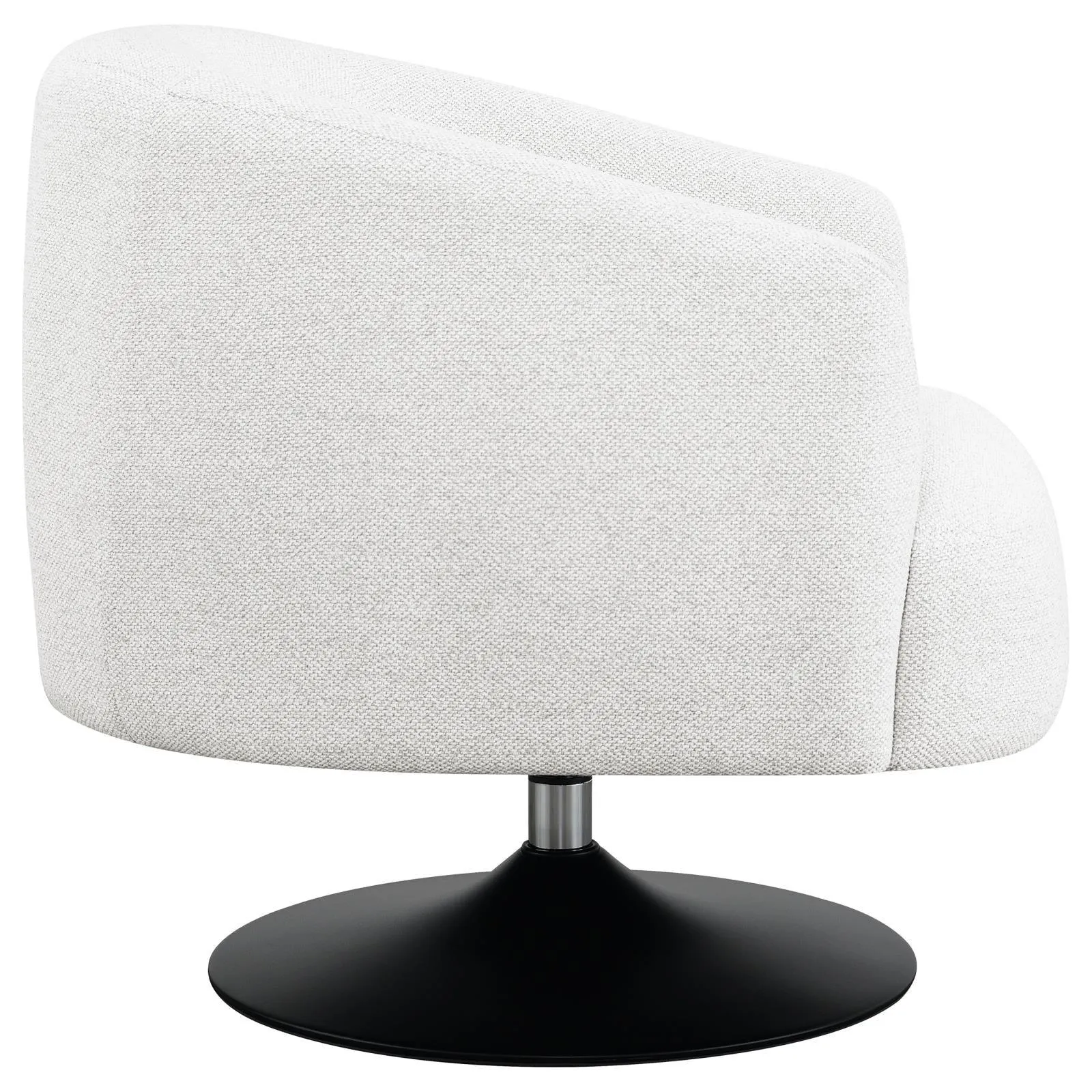 Dave Beige/Matte Black Upholstered Swivel Accent Chair - Image 8
