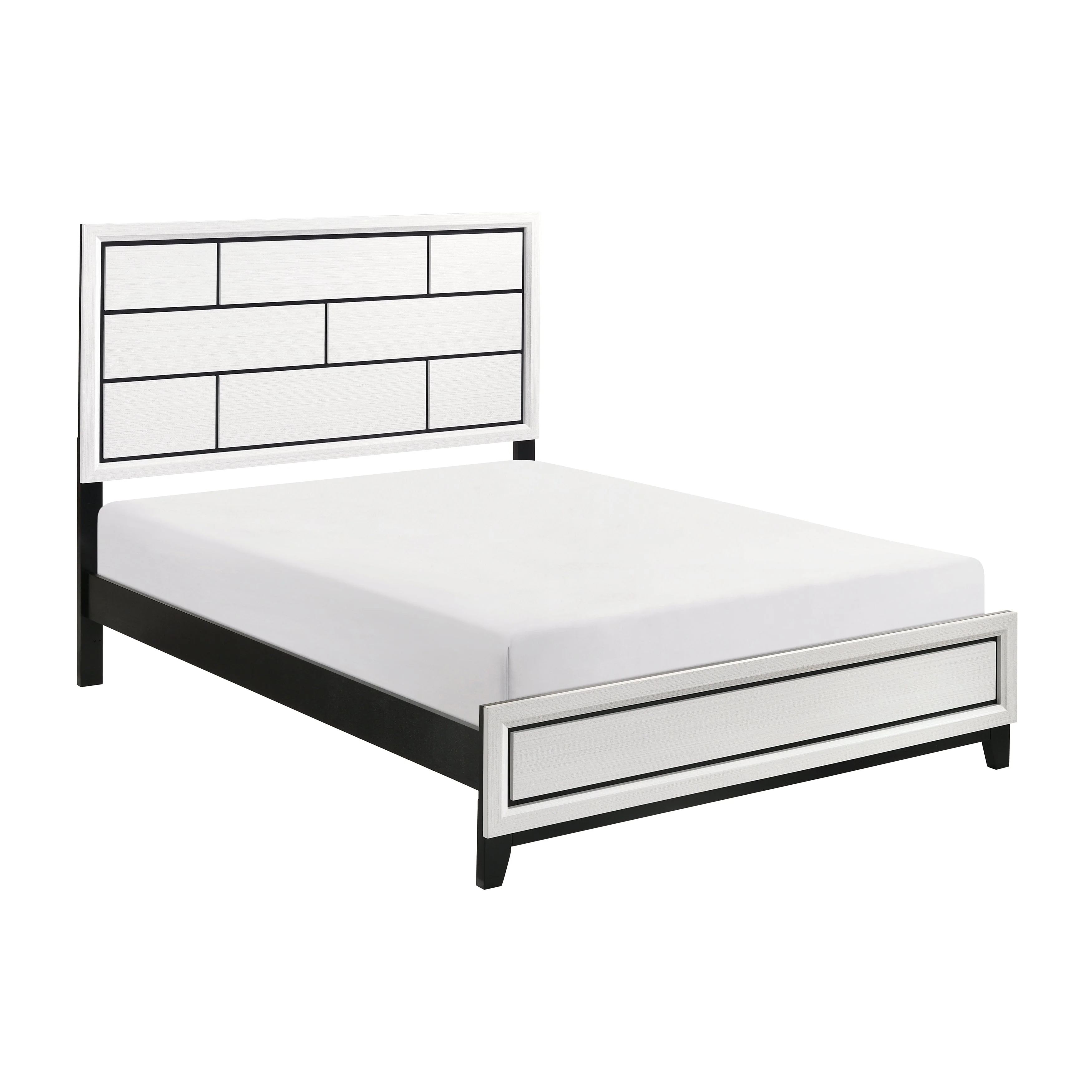 Davi White Full Panel Bed