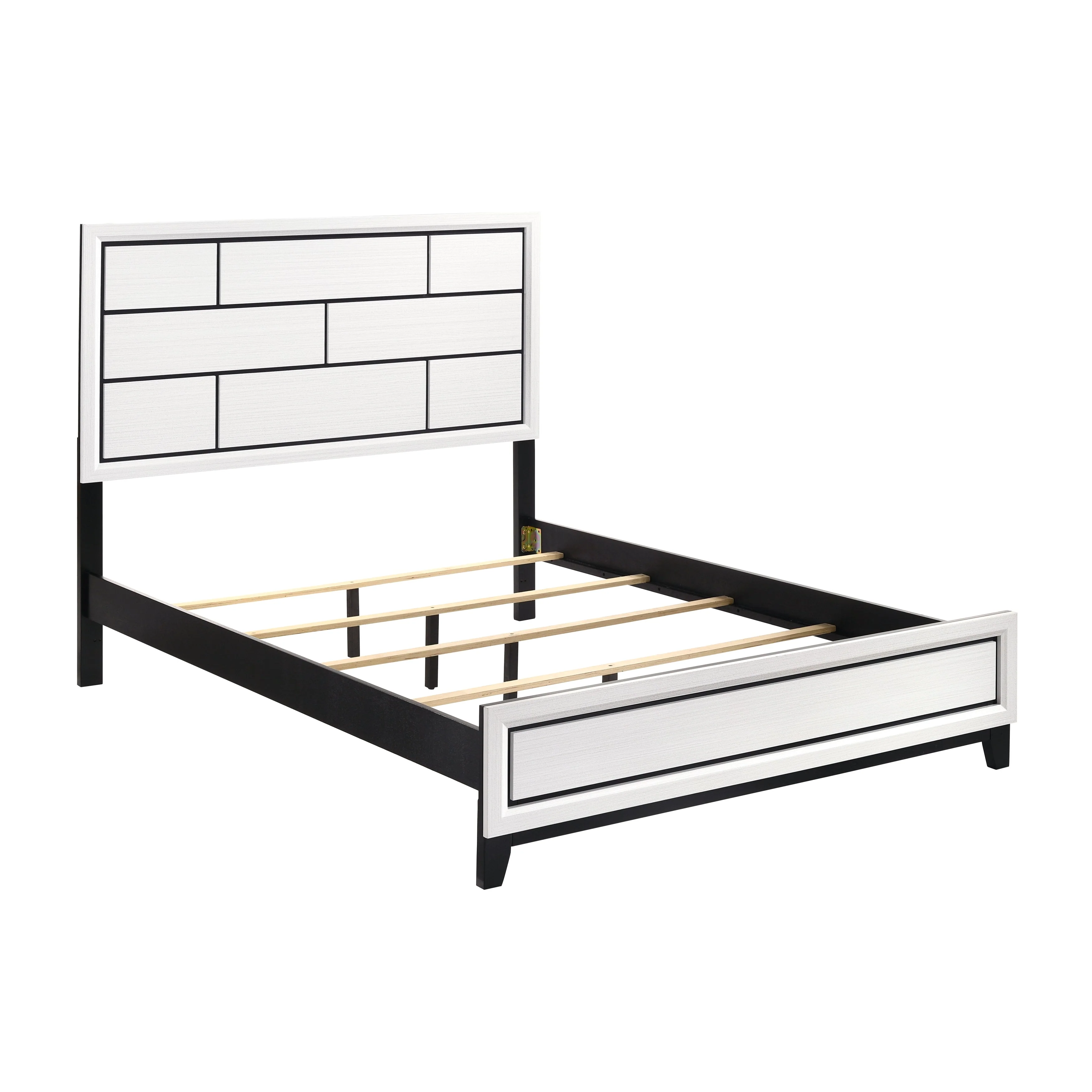 Davi White King Panel Bed - Image 3