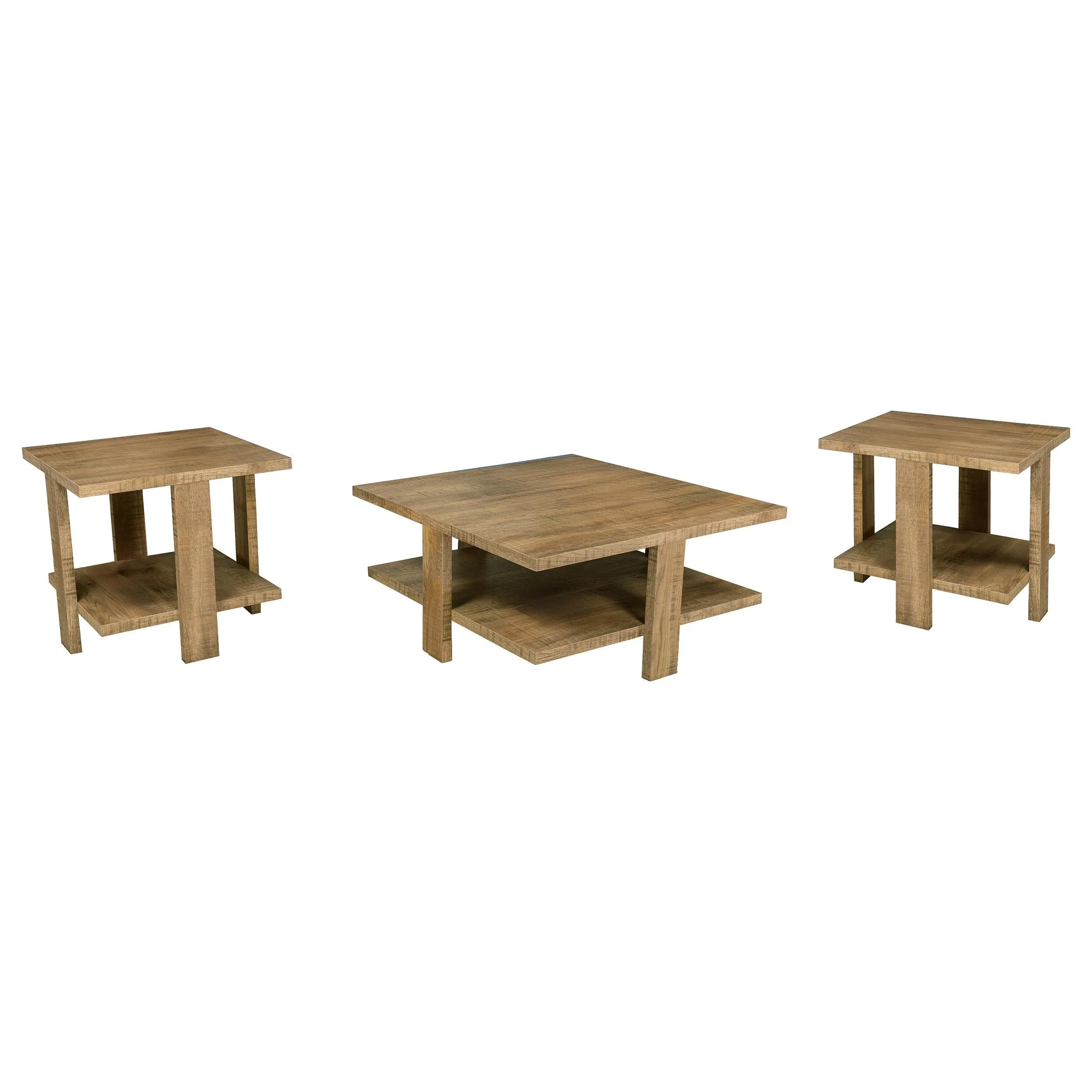 Dawn Mango Brown 3-Piece Round Coffee and End Table Set - Image 2