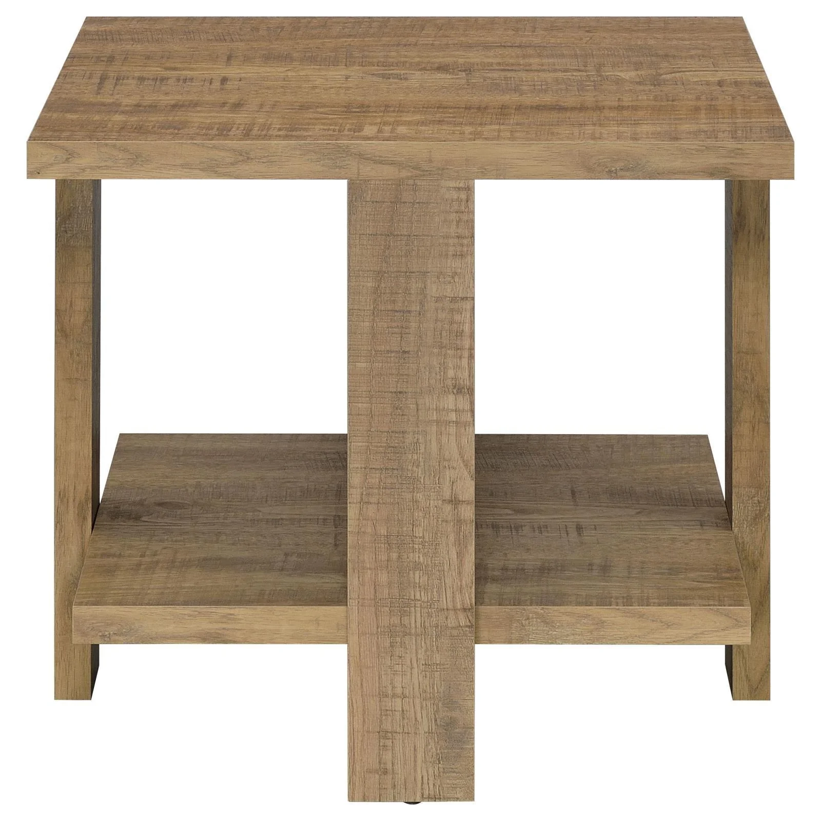 Dawn Mango Square Engineered Wood End Table With Shelf - Image 2