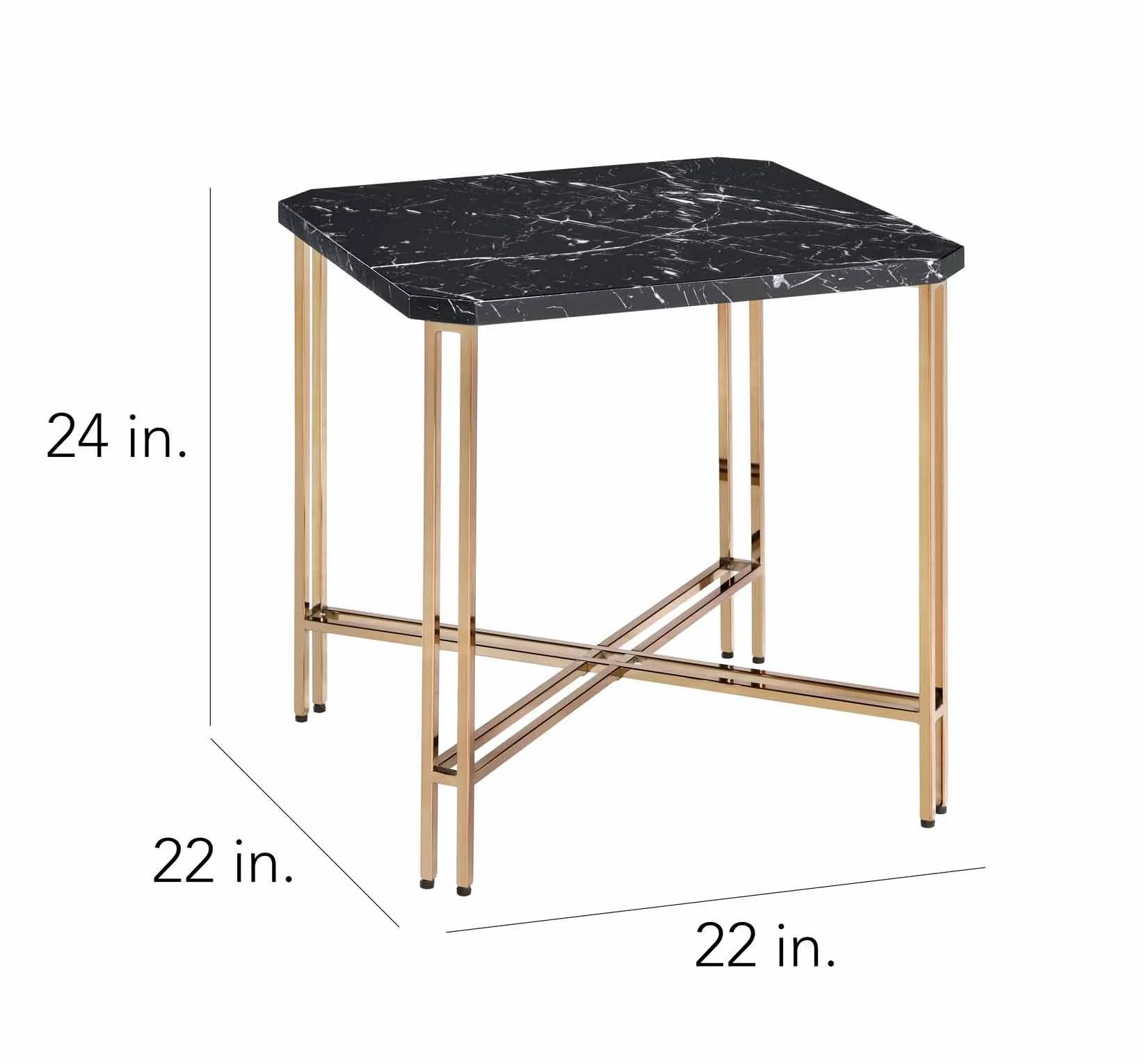 Daxton Faux-Marble Top End Table - Image 7