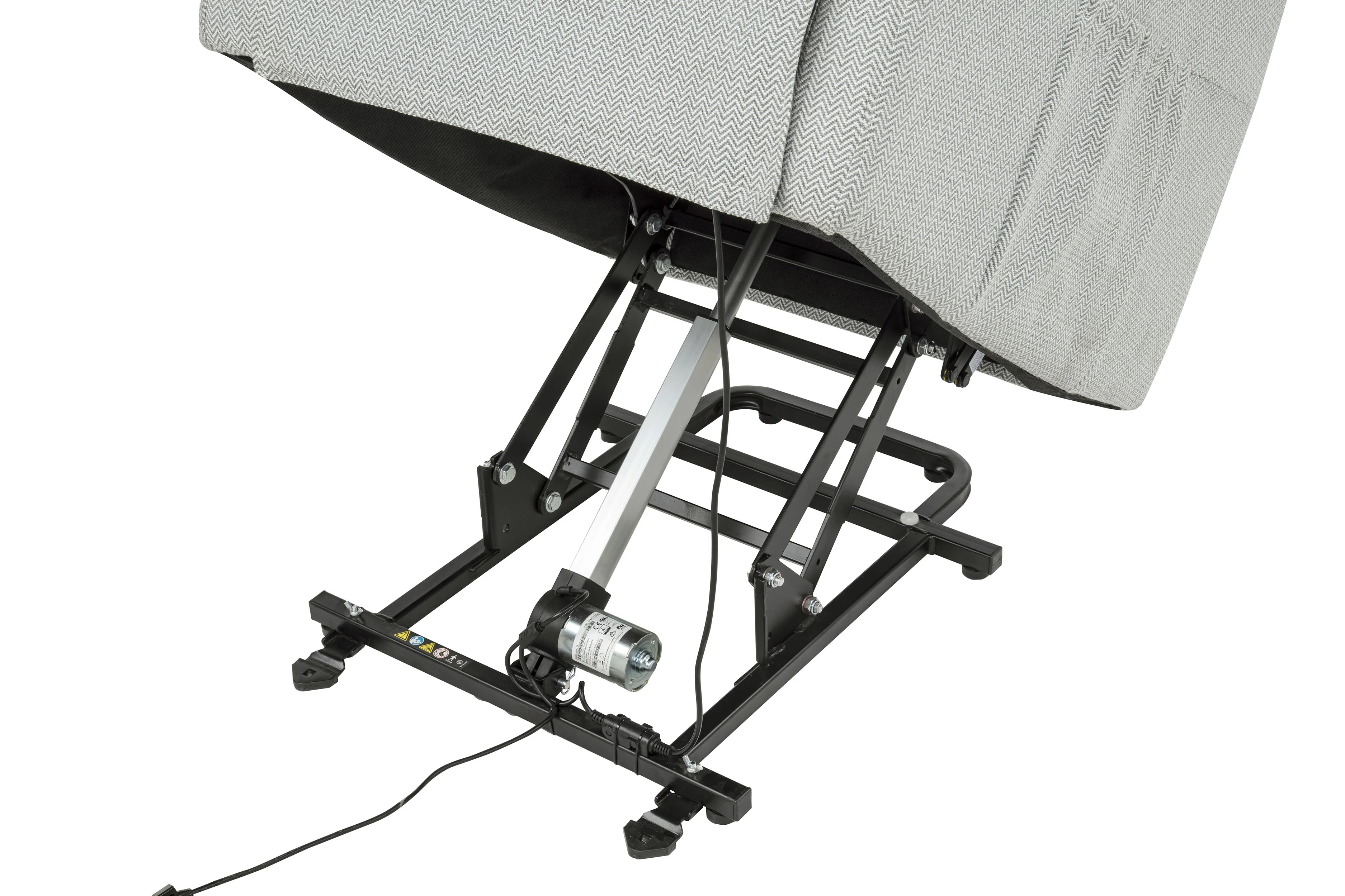 Dayes Light Grey Upholstered Power Lift Recliner Chair - Image 13