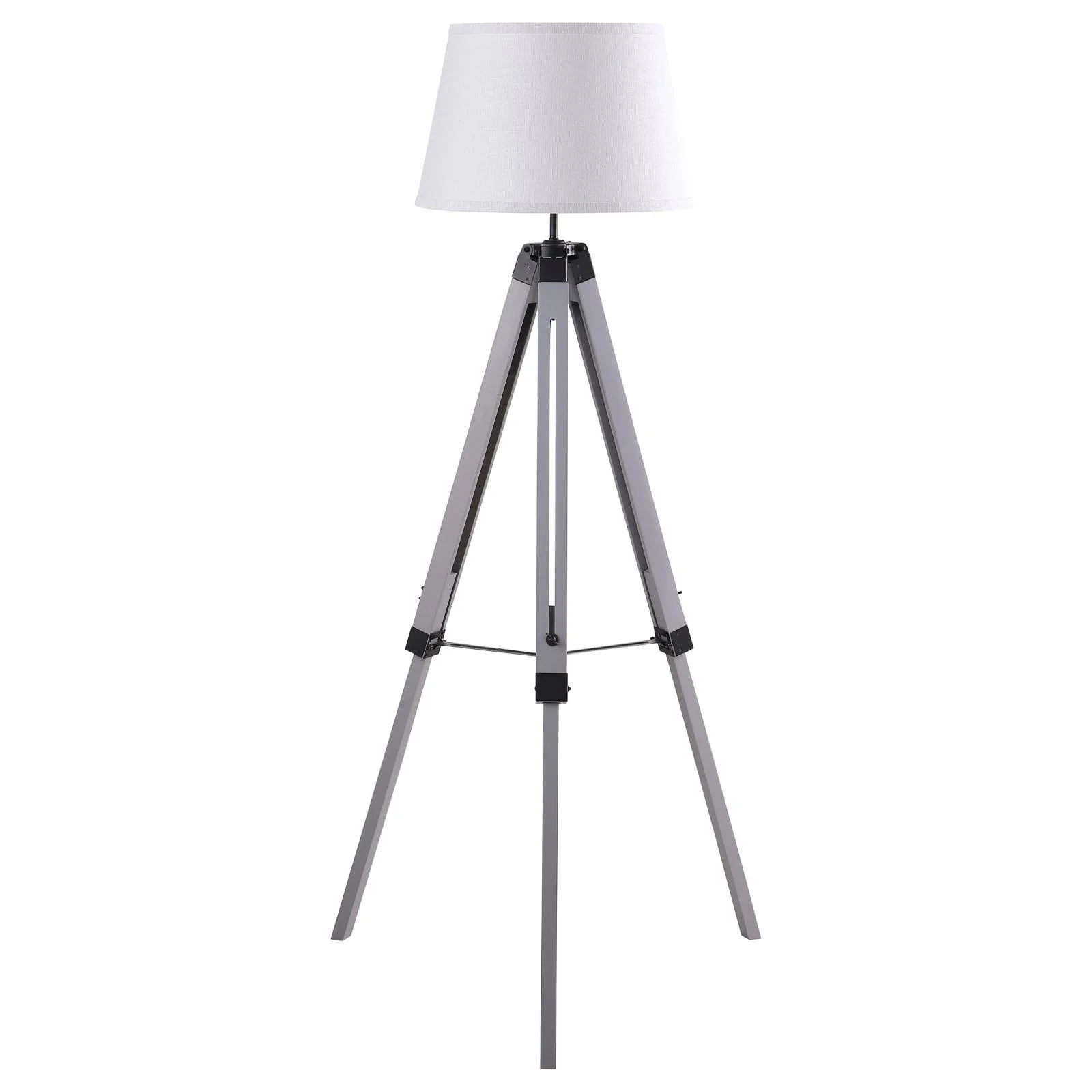 Dayton Gray Adjustable Empire Shade Tripod Floor Lamp - Image 3