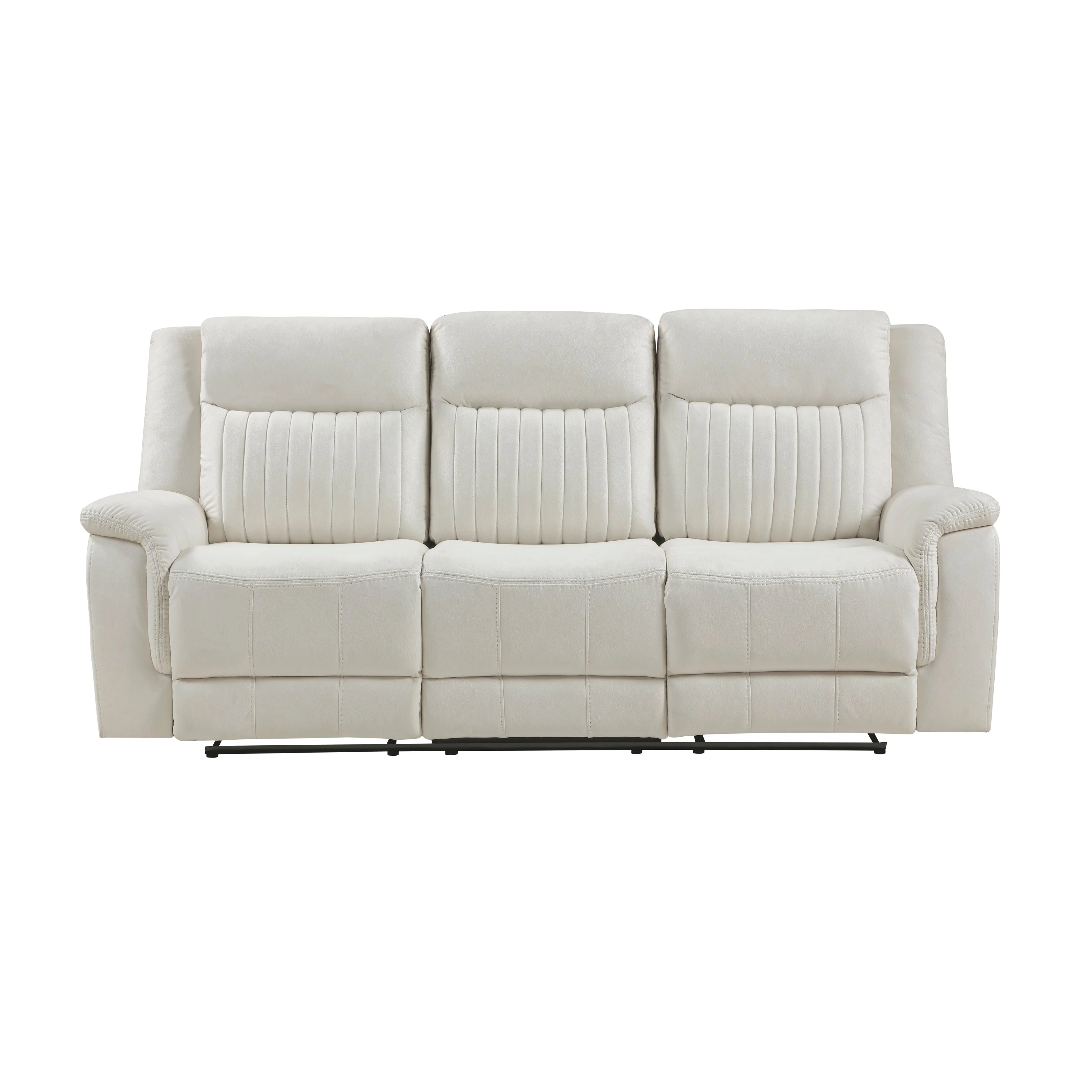 Dean Beige Double Reclining Sofa - Image 9