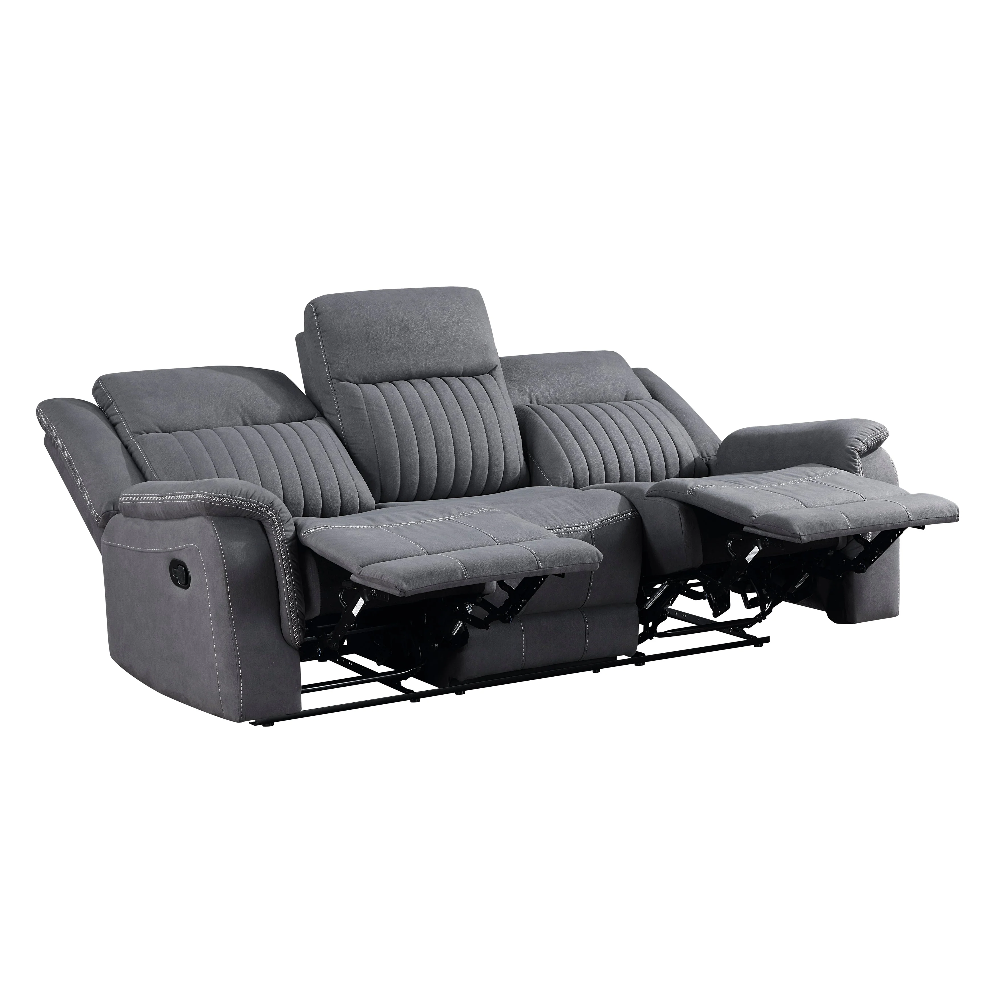 Dean Gray Double Reclining Sofa - Image 5