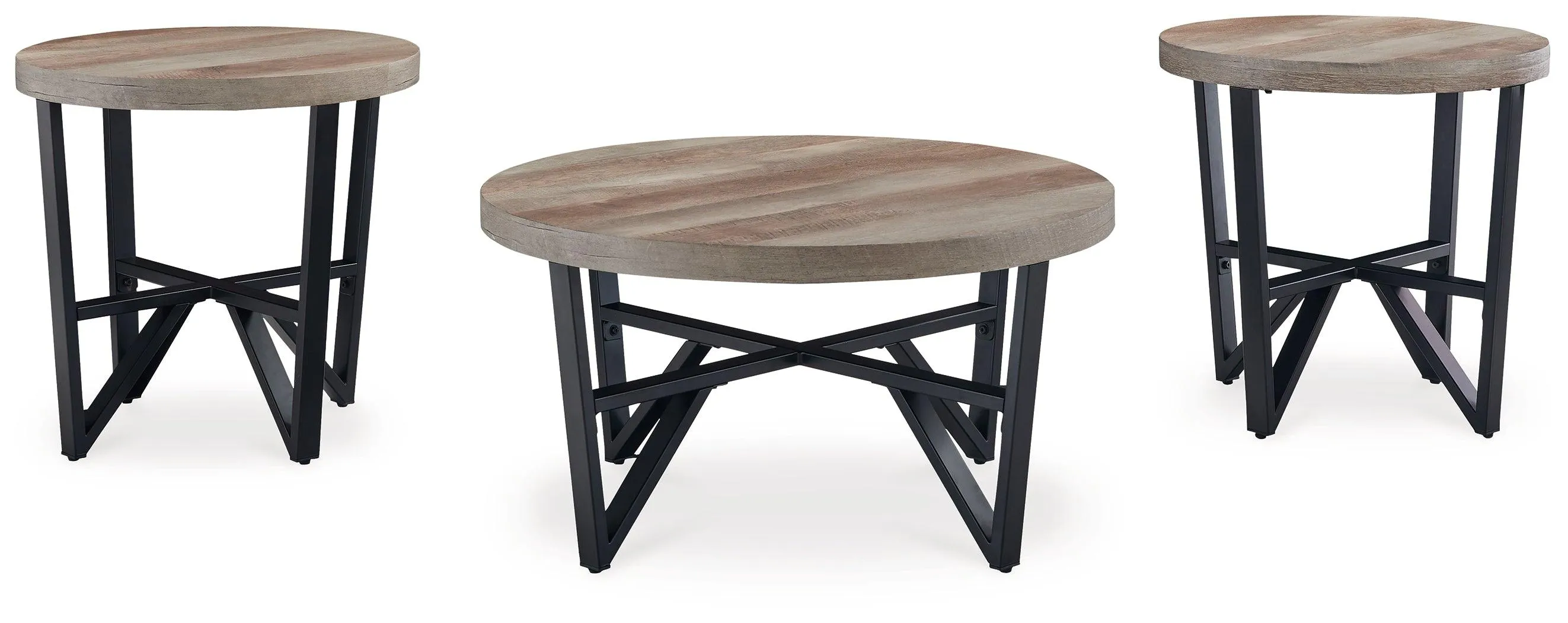Deanlee Grayish Brown/Black Table - Image 2