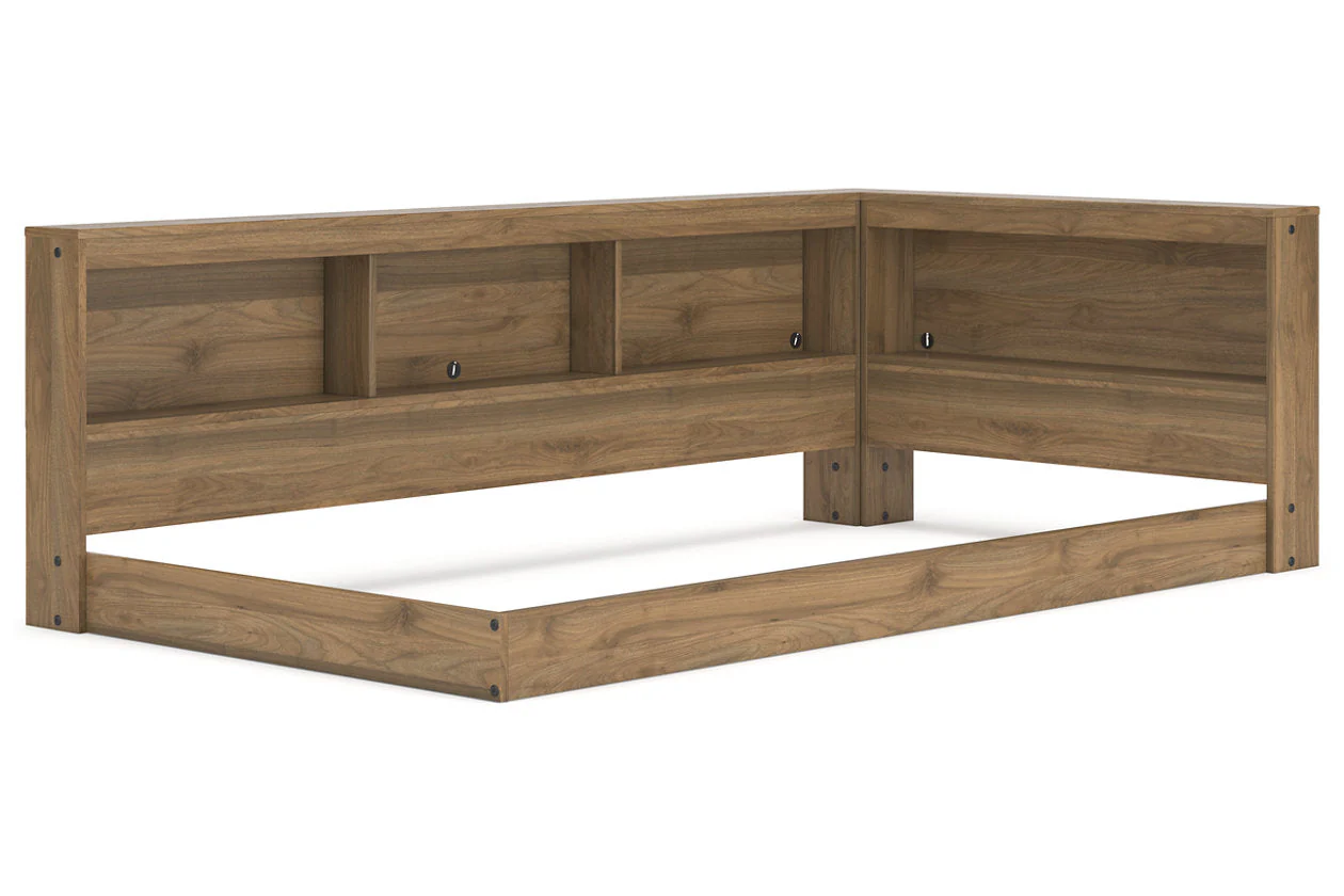 Deanlow Honey Twin Bookcase Corner Storage Bed - Image 3