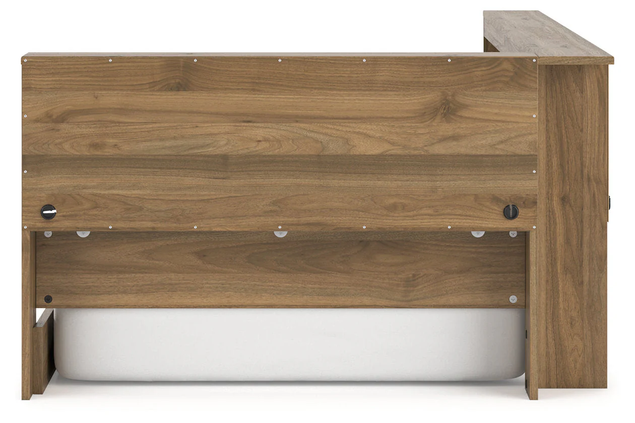 Deanlow Honey Twin Bookcase Corner Storage Bed - Image 5