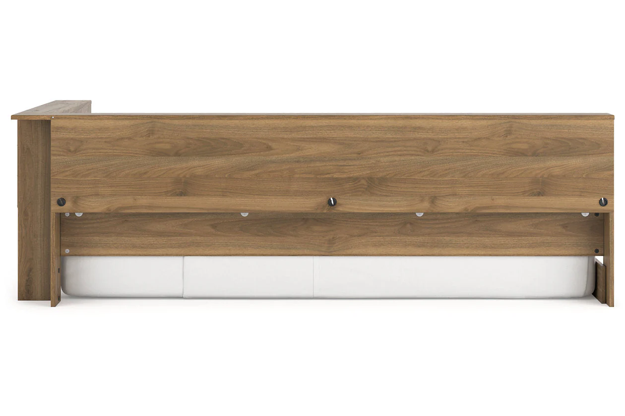 Deanlow Honey Twin Bookcase Corner Storage Bed - Image 8