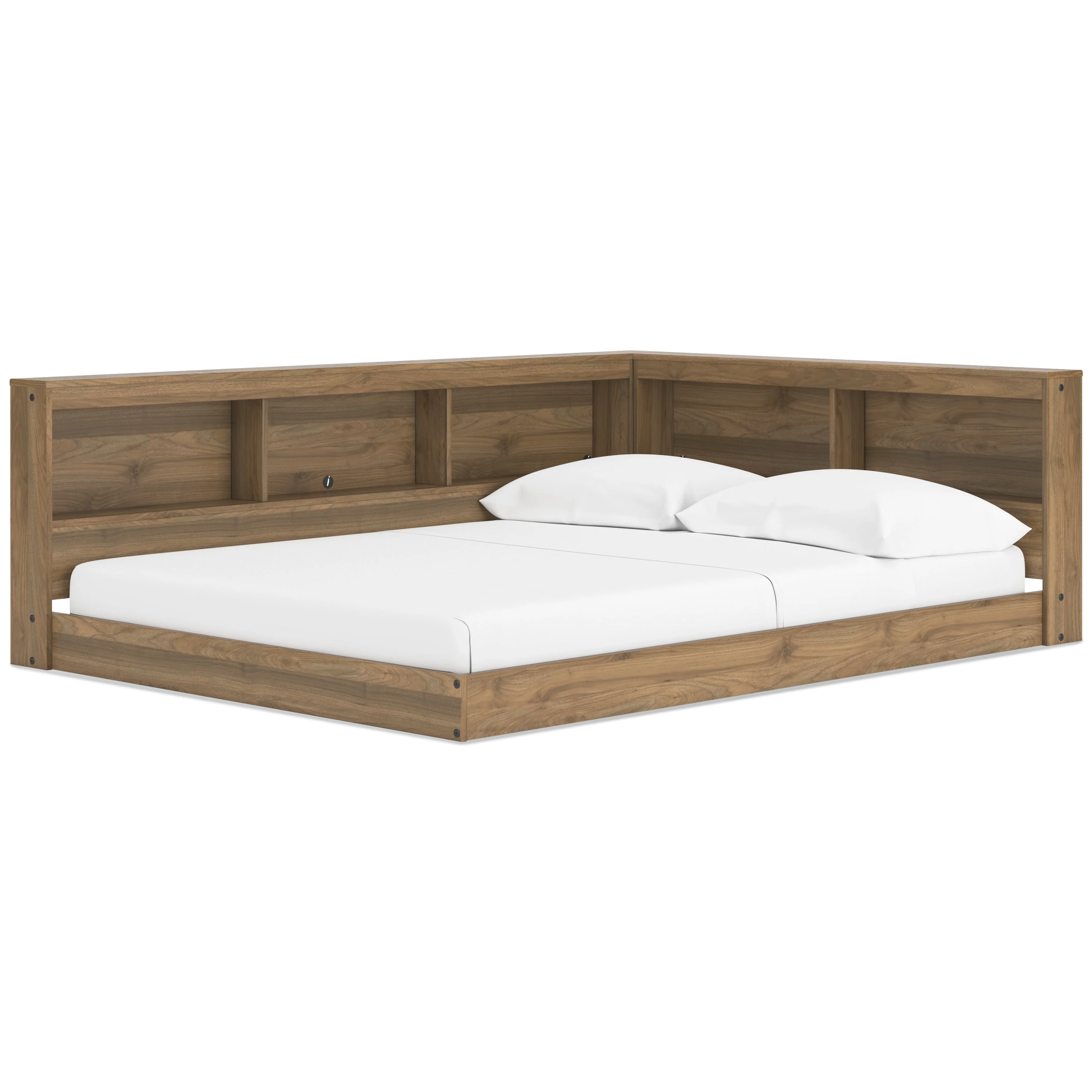 Deanlow Honey Youth Bookcase Corner Storage Bedroom Set - Image 6