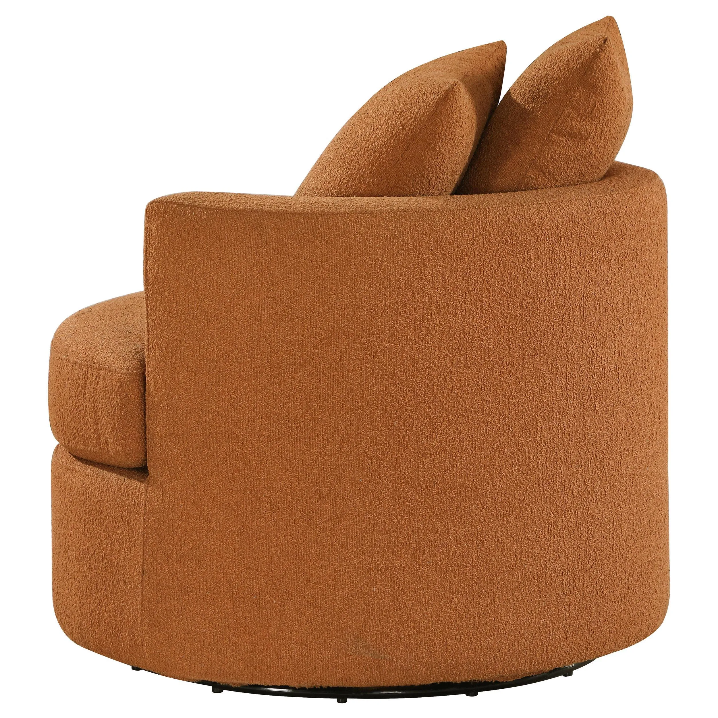 Debbie Burnt Orange Upholstered Swivel Accent Chair - Image 6