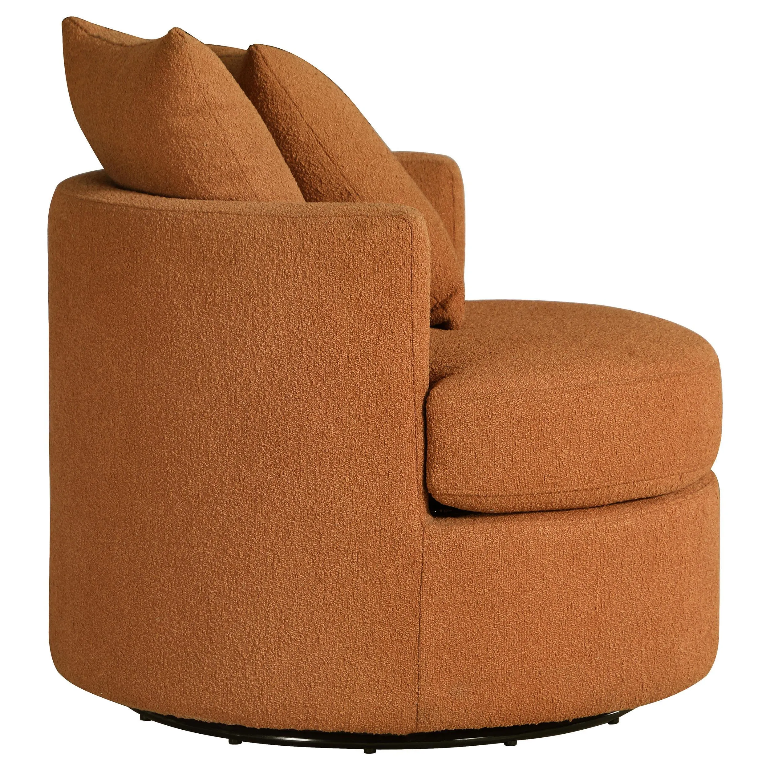 Debbie Burnt Orange Upholstered Swivel Accent Chair - Image 9