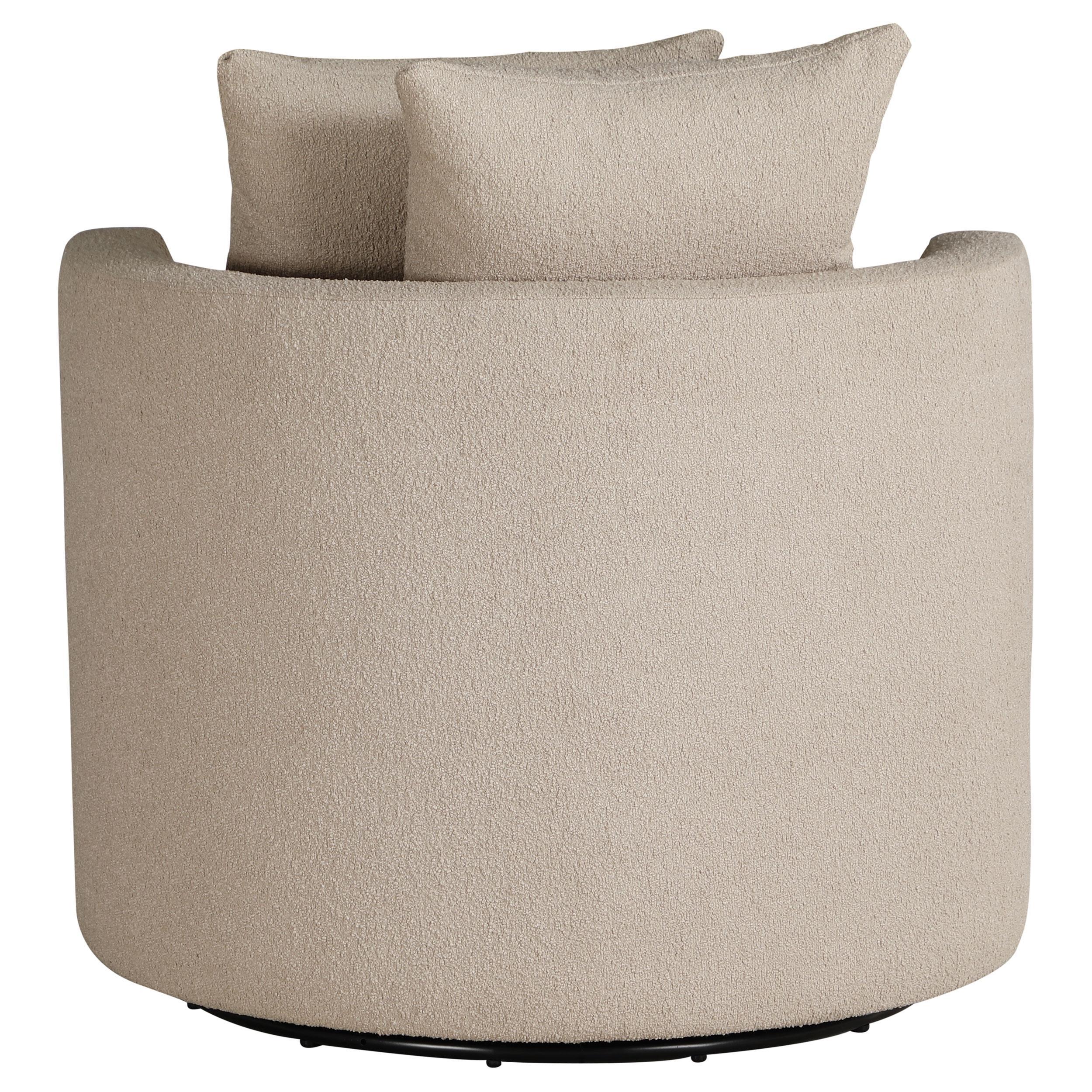 Debbie Camel Upholstered Swivel Accent Chair - Image 7