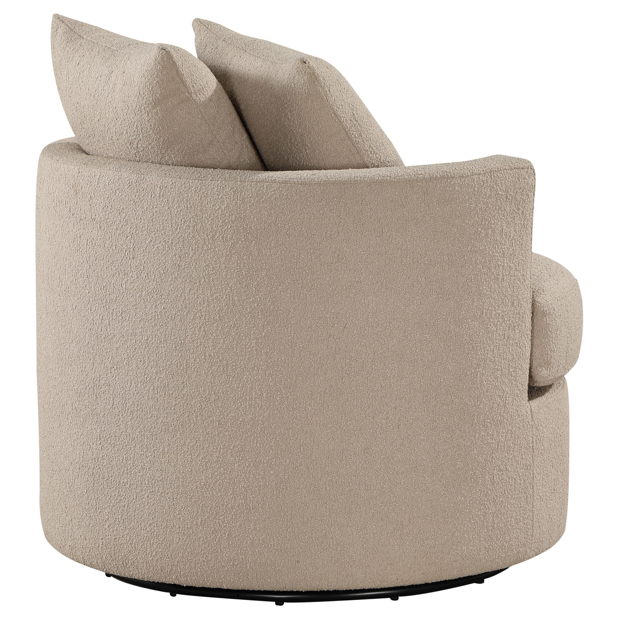 Debbie Camel Upholstered Swivel Accent Chair - Image 8
