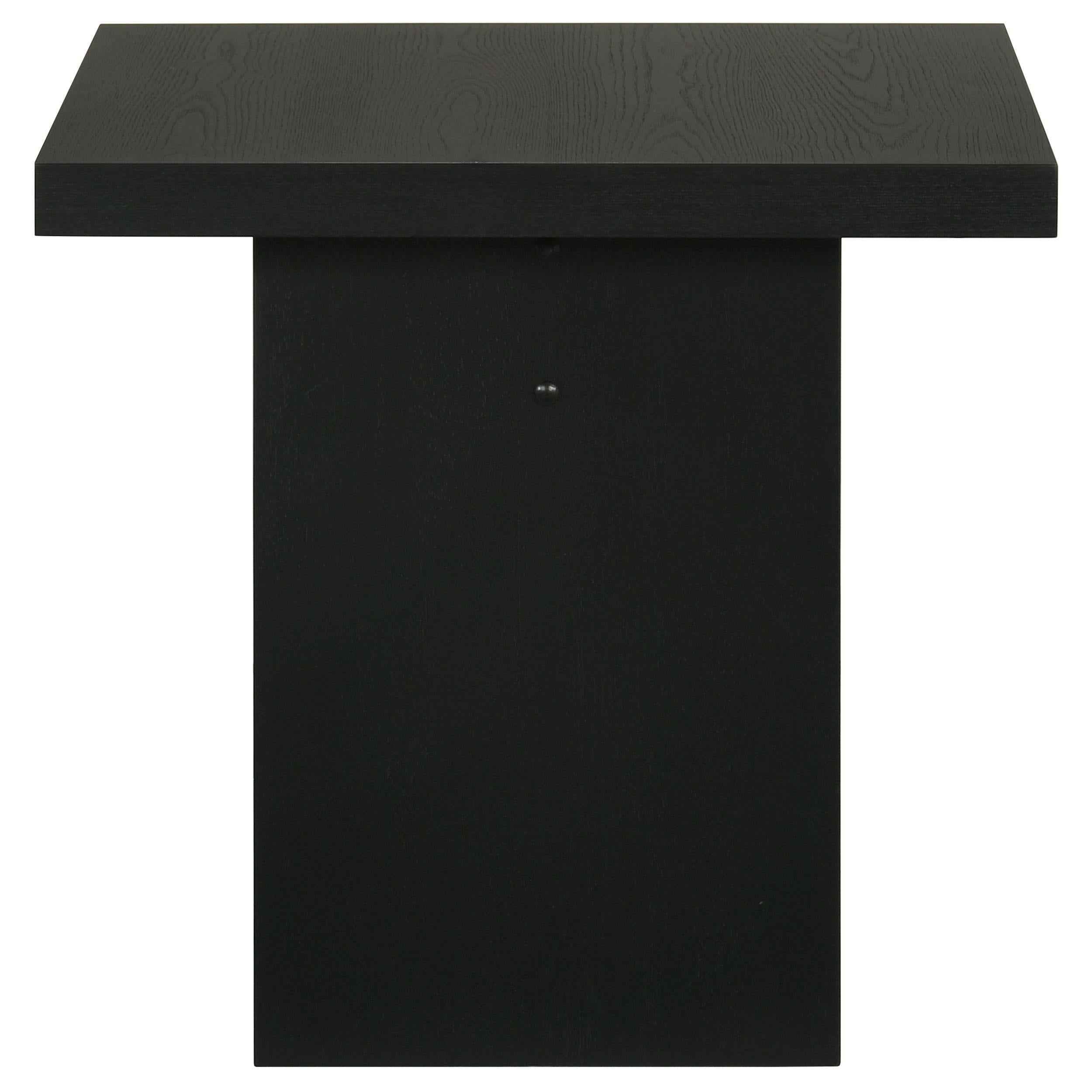 Decker Black Square Occasional Side End Table - Image 4